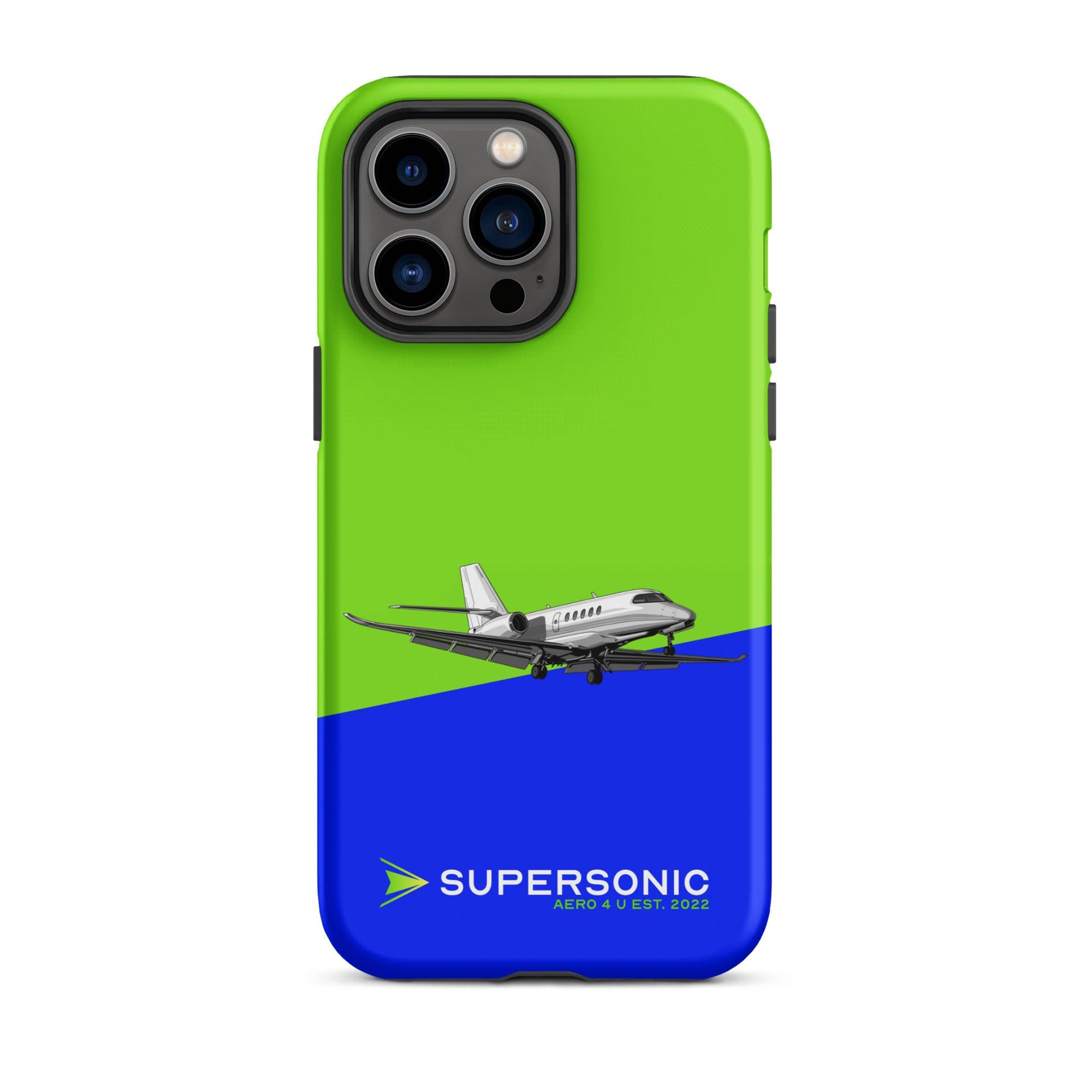 Aviation FIRST CLASS iPhone Hülle - Cessna Latitude Edition | Businessjet Case iPhone 14 Pro Max für Piloten, Crews, Kinder & Planespotter made by SUPERSONIC aero 4U