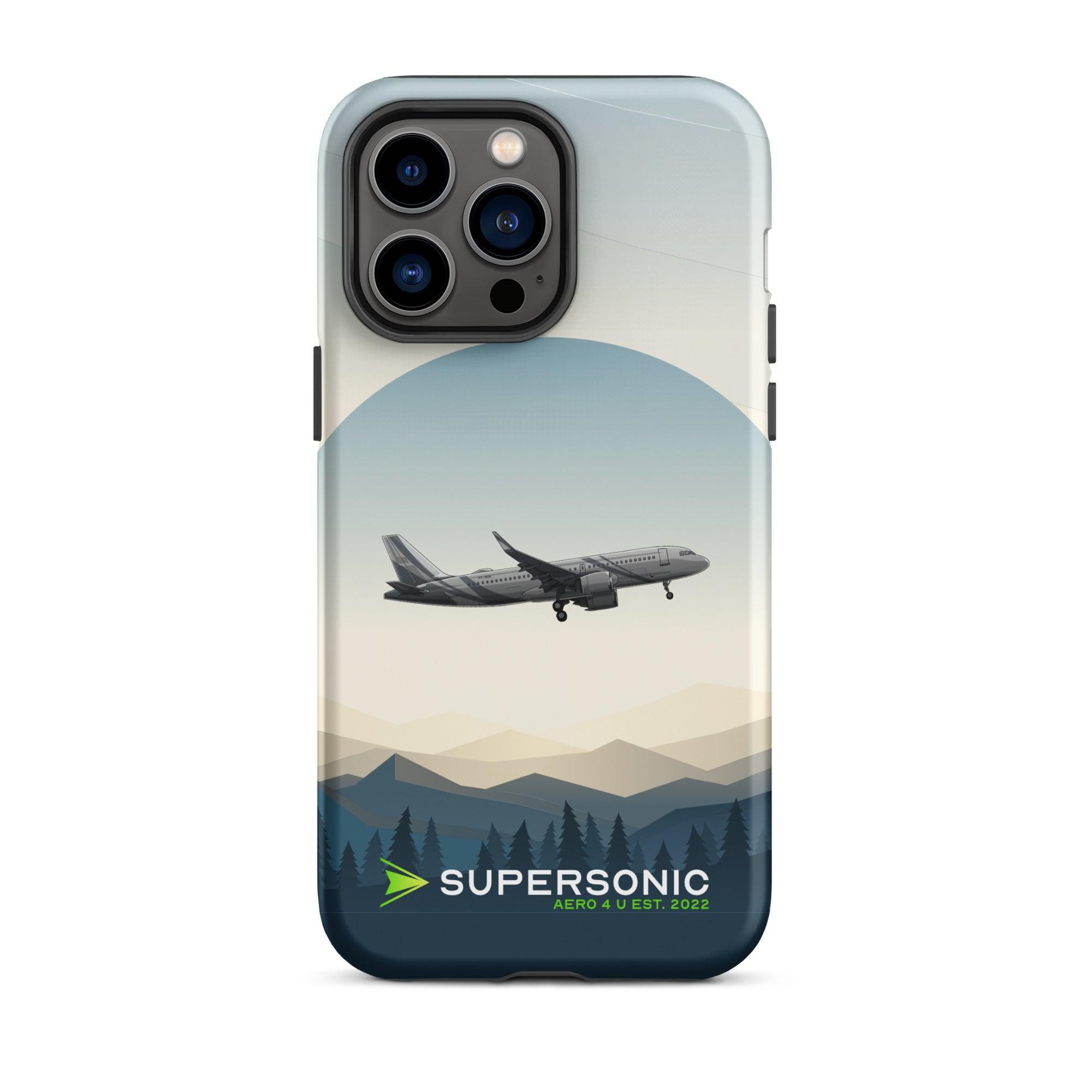 Aviation FIRST CLASS iPhone Hülle - Airbus A320 Approach | VIP Aviation Case iPhone 14 Pro Max für Piloten, Crews, Kinder & Planespotter made by SUPERSONIC aero 4U