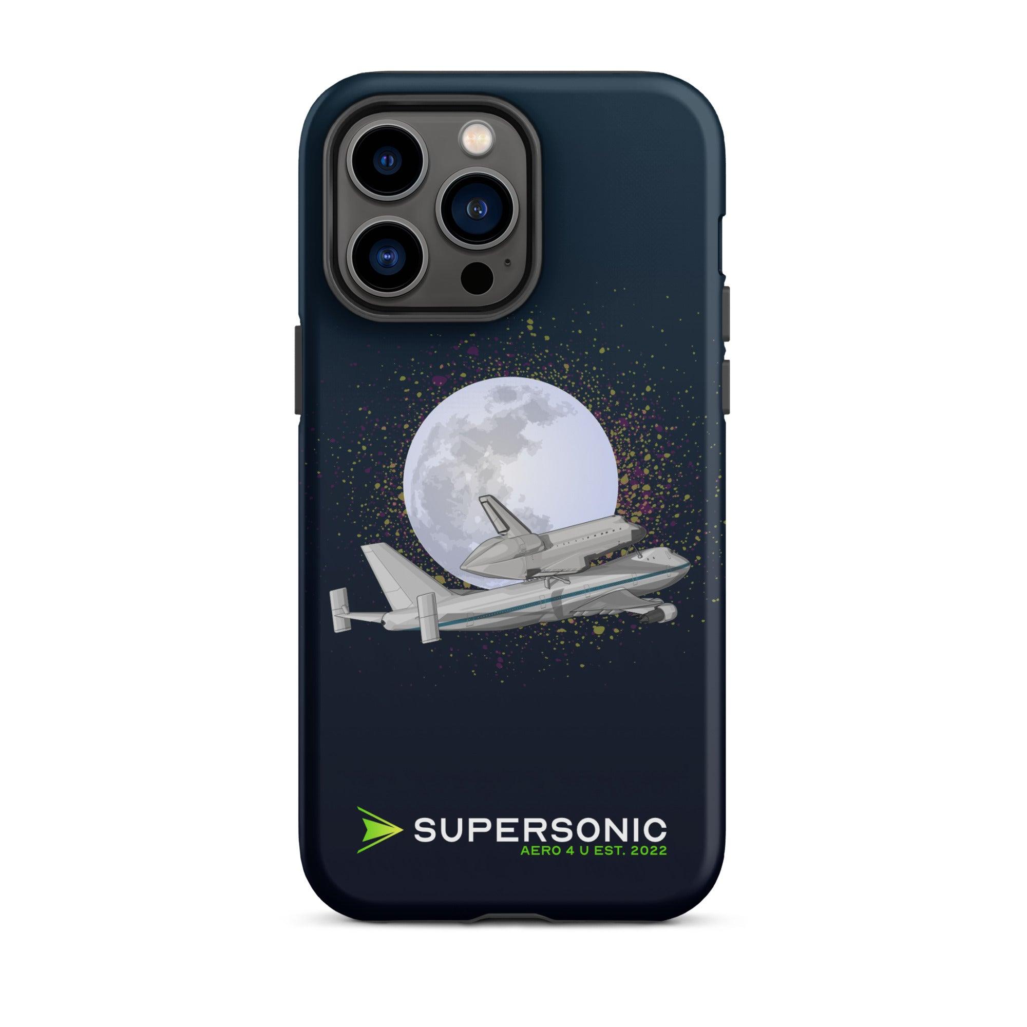 Aviation FIRST CLASS iPhone Hülle - Boeing 747 NASA - Space Shuttle Edition iPhone 14 Pro Max für Piloten, Crews, Kinder & Planespotter made by SUPERSONIC aero 4U