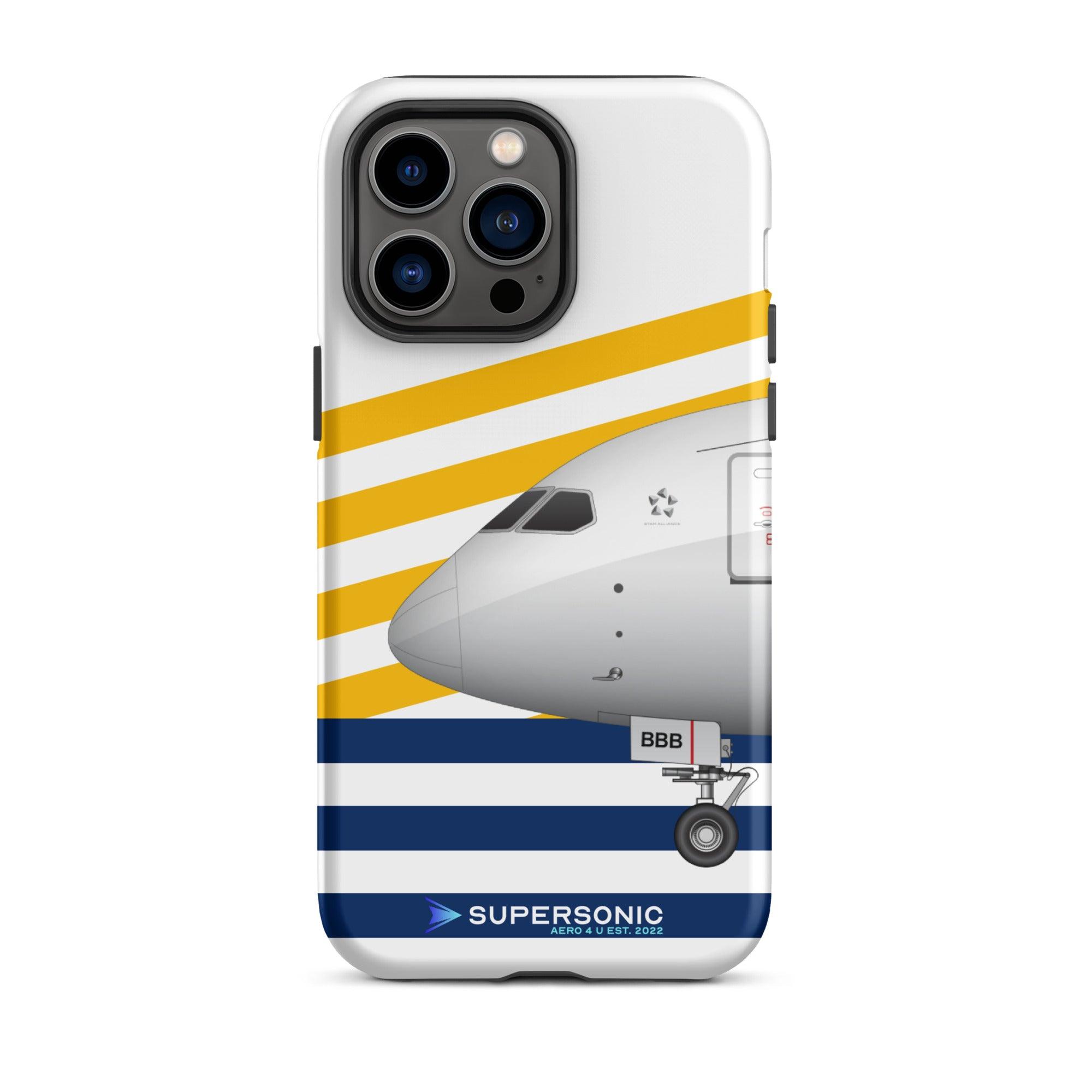 Aviation FIRST CLASS iPhone Hülle - Boeing 787 Dreamliner FRA Edition iPhone 14 Pro Max für Piloten, Crews, Kinder & Planespotter made by SUPERSONIC aero 4U