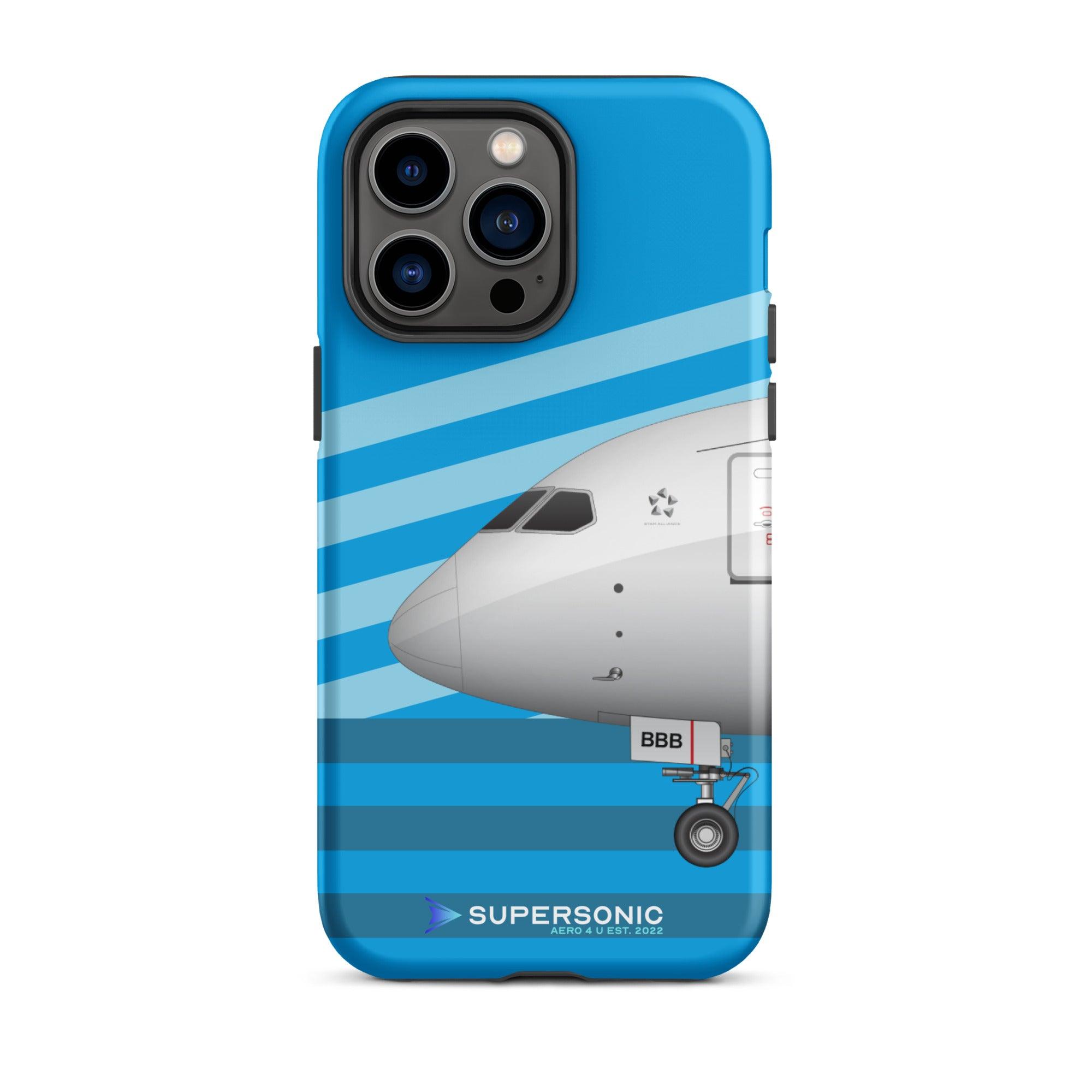 Aviation FIRST CLASS iPhone Hülle - Boeing 787 Dreamliner AMS Edition | Boeinglovers iPhone 14 Pro Max für Piloten, Crews, Kinder & Planespotter made by SUPERSONIC aero 4U