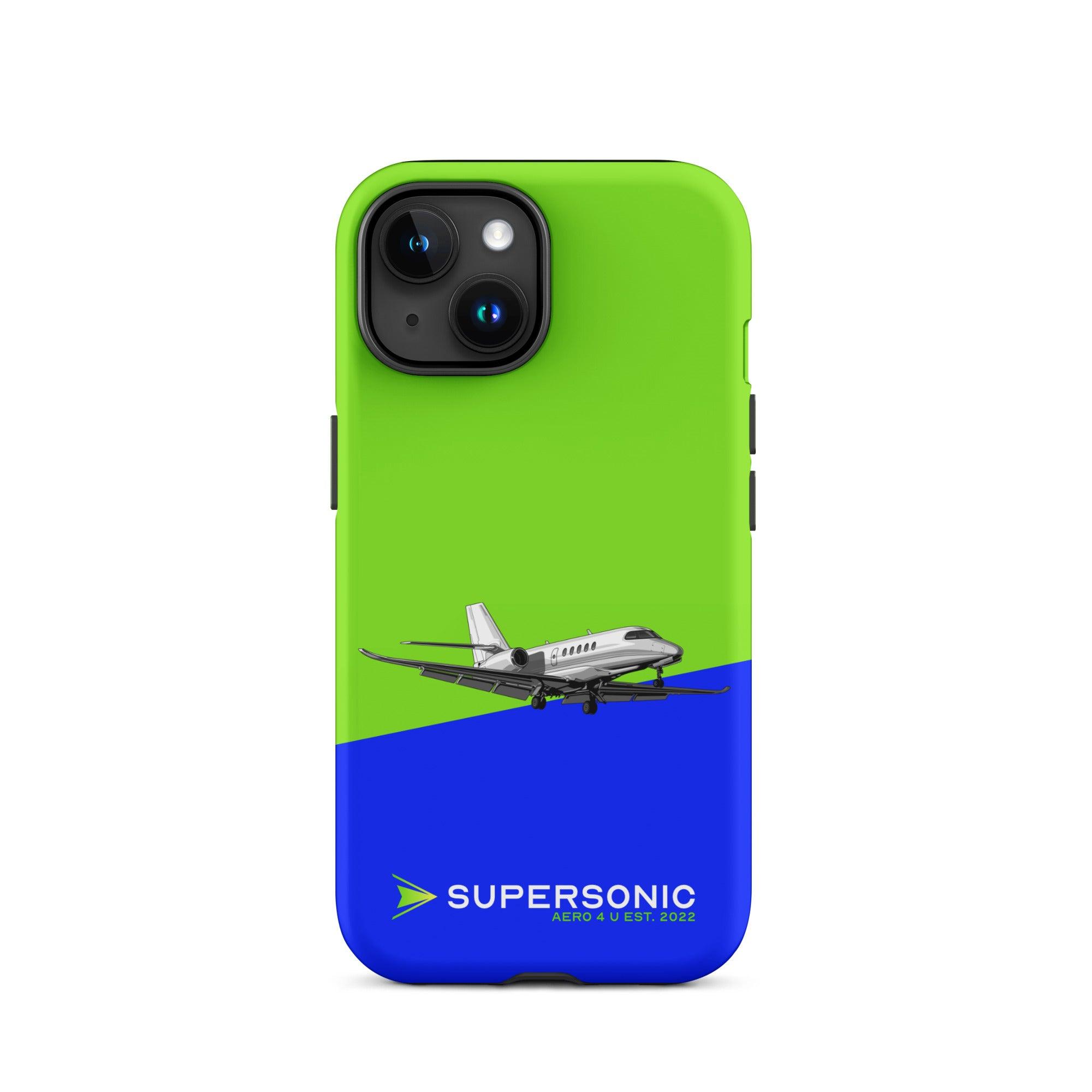 Aviation FIRST CLASS iPhone Hülle - Cessna Latitude Edition | Businessjet Case iPhone 15 für Piloten, Crews, Kinder & Planespotter made by SUPERSONIC aero 4U