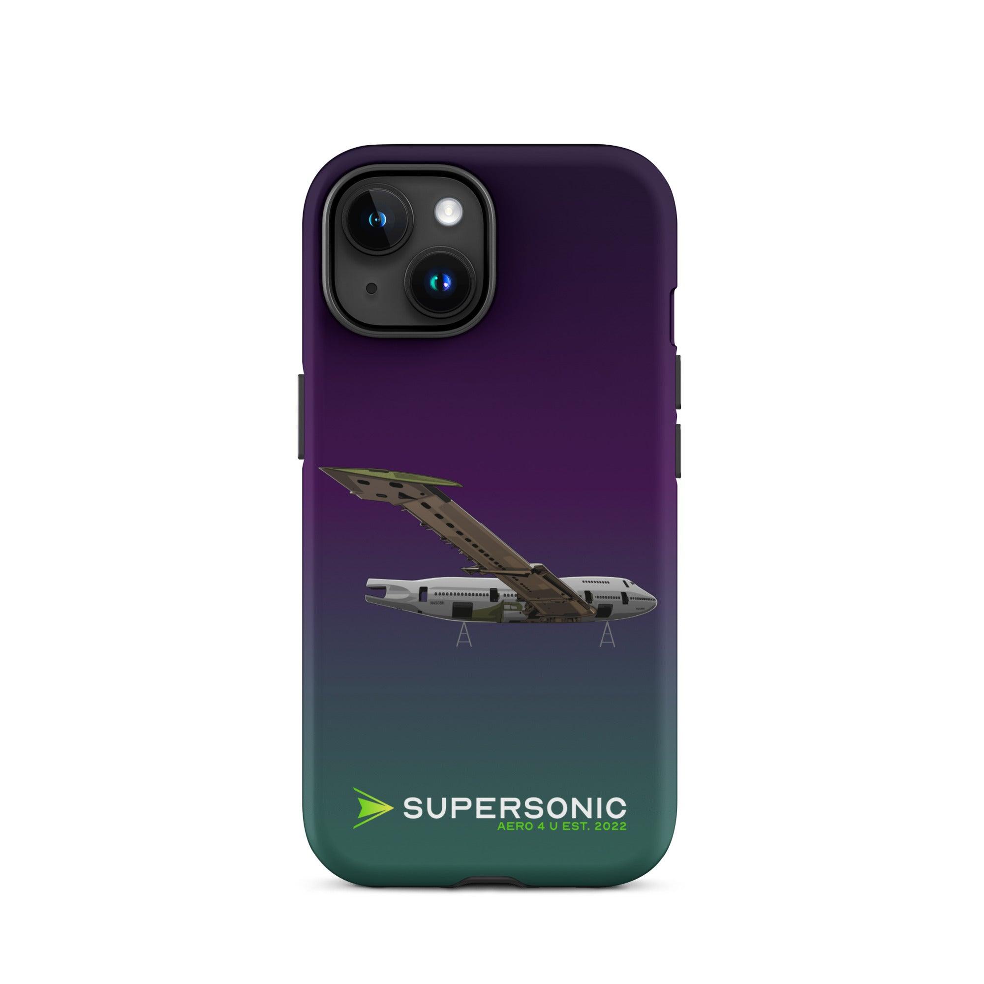 Aviation FIRST CLASS iPhone Hülle - Boeing 747 Jumbojet Edition | Boneyard iPhone 15 für Piloten, Crews, Kinder & Planespotter made by SUPERSONIC aero 4U
