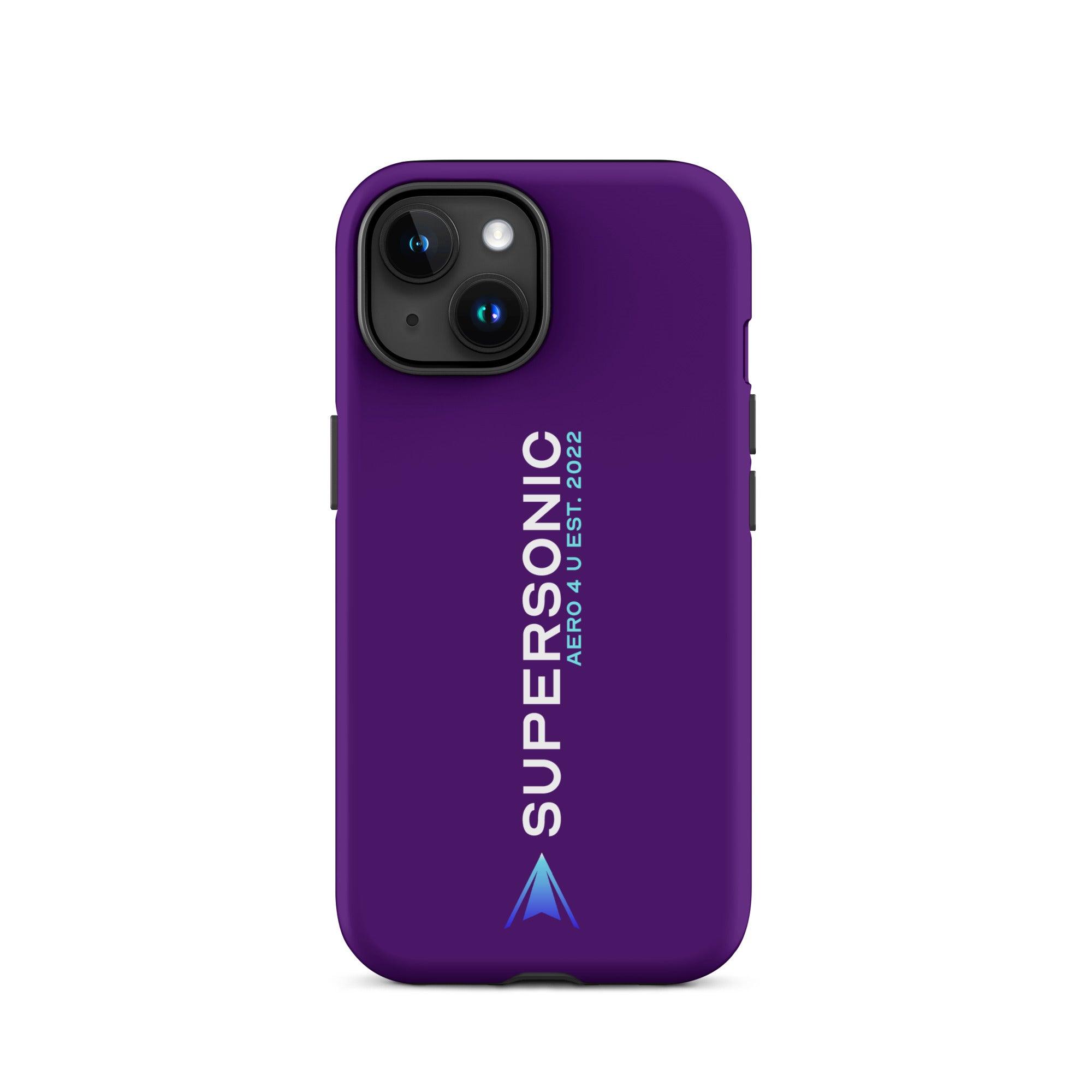 Aviation FIRST CLASS iPhone Schutzhülle - Supersonic Edition lila | Pilot Case iPhone 15 für Piloten, Crews, Kinder & Planespotter made by SUPERSONIC aero 4U