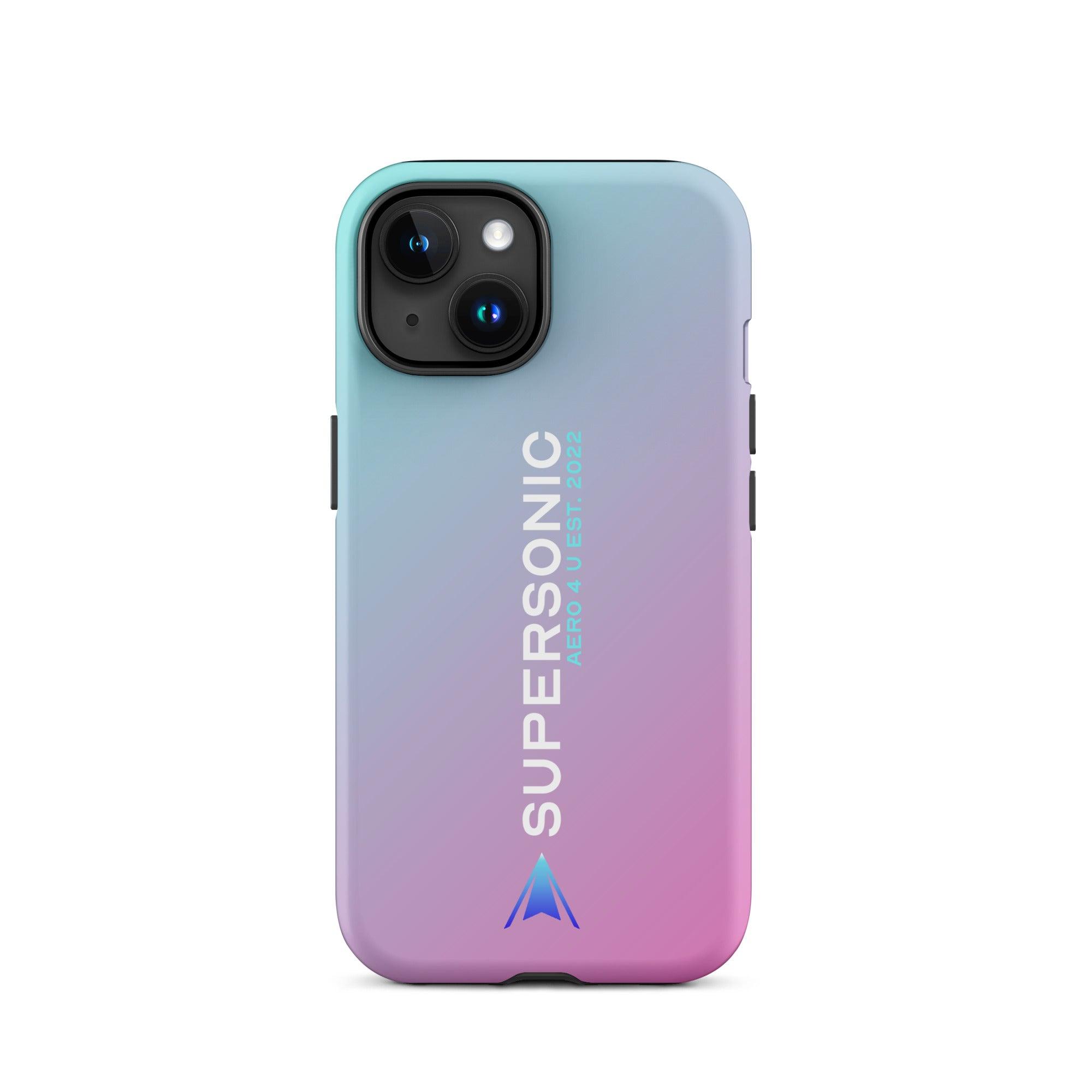 Aviation FIRST CLASS iPhone Hülle - Supersonic Edition Gradient | Airline Case iPhone 15 für Piloten, Crews, Kinder & Planespotter made by SUPERSONIC aero 4U