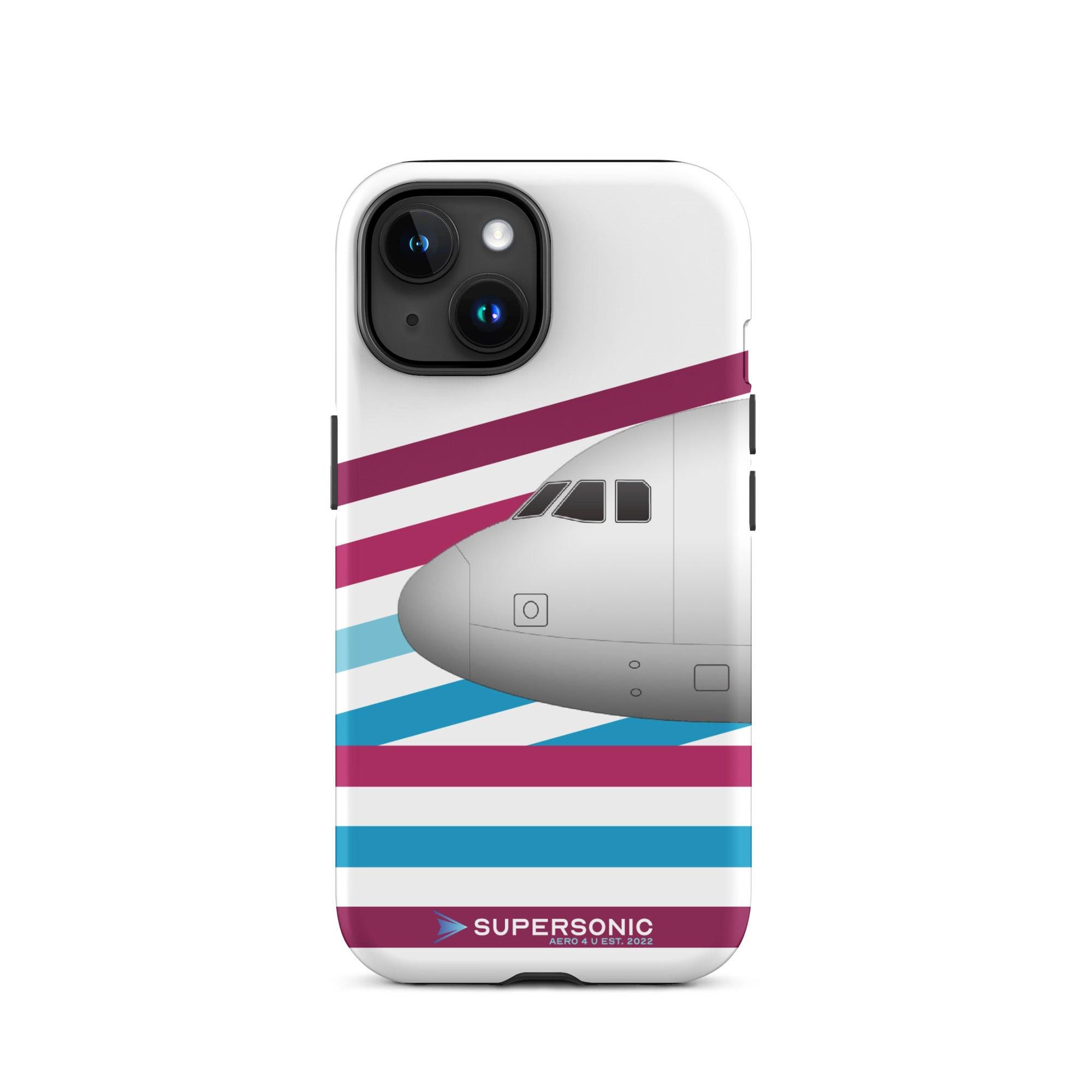 Aviation FIRST CLASS iPhone Hülle - Airbus A320 DUS Edition | Airline Case iPhone 15 für Piloten, Crews, Kinder & Planespotter made by SUPERSONIC aero 4U