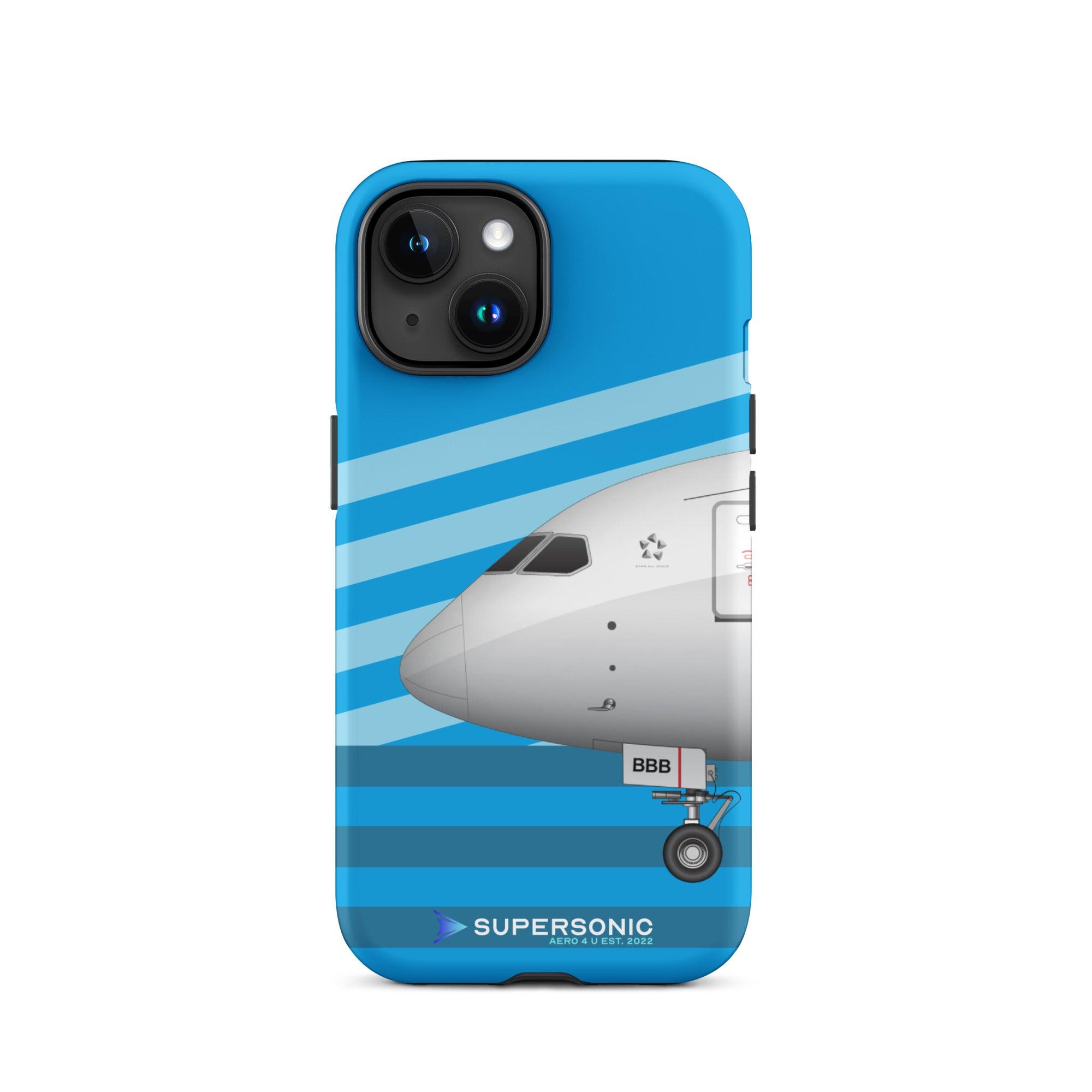 Aviation FIRST CLASS iPhone Hülle - Boeing 787 Dreamliner AMS Edition | Boeinglovers iPhone 15 für Piloten, Crews, Kinder & Planespotter made by SUPERSONIC aero 4U