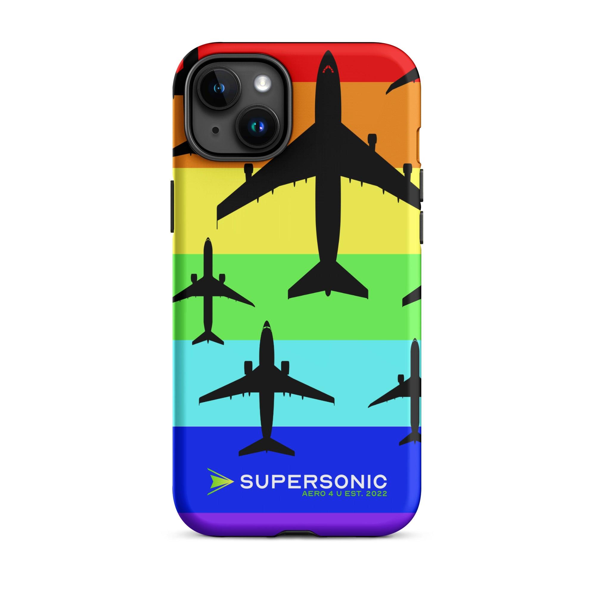 Aviation 🌈 PRIDE AVIATION iPhone Case | Love is Love Edition ✈️ iPhone 15 Plus für Piloten, Crews, Kinder & Planespotter made by SUPERSONIC aero 4U