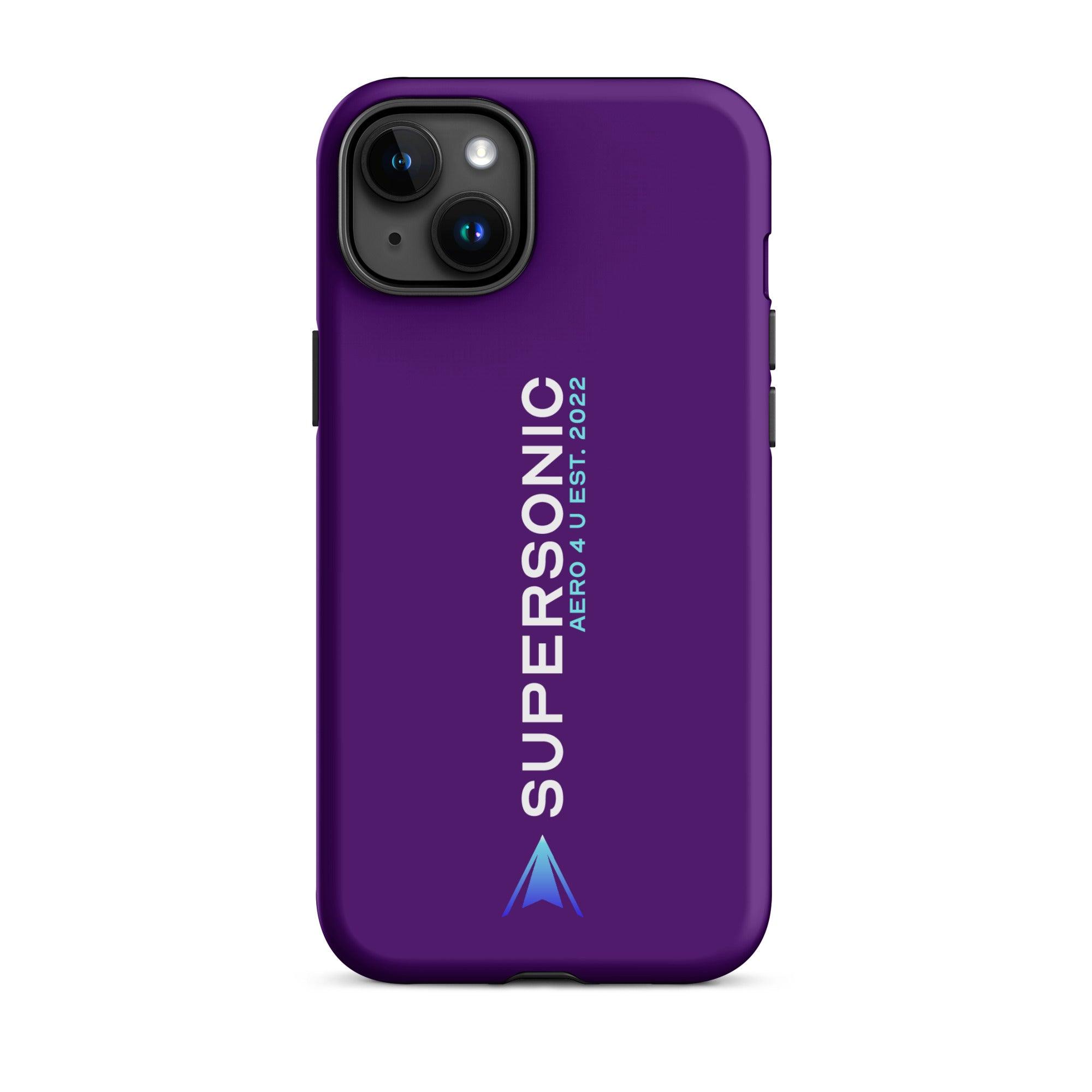 Aviation FIRST CLASS iPhone Schutzhülle - Supersonic Edition lila | Pilot Case iPhone 15 Plus für Piloten, Crews, Kinder & Planespotter made by SUPERSONIC aero 4U