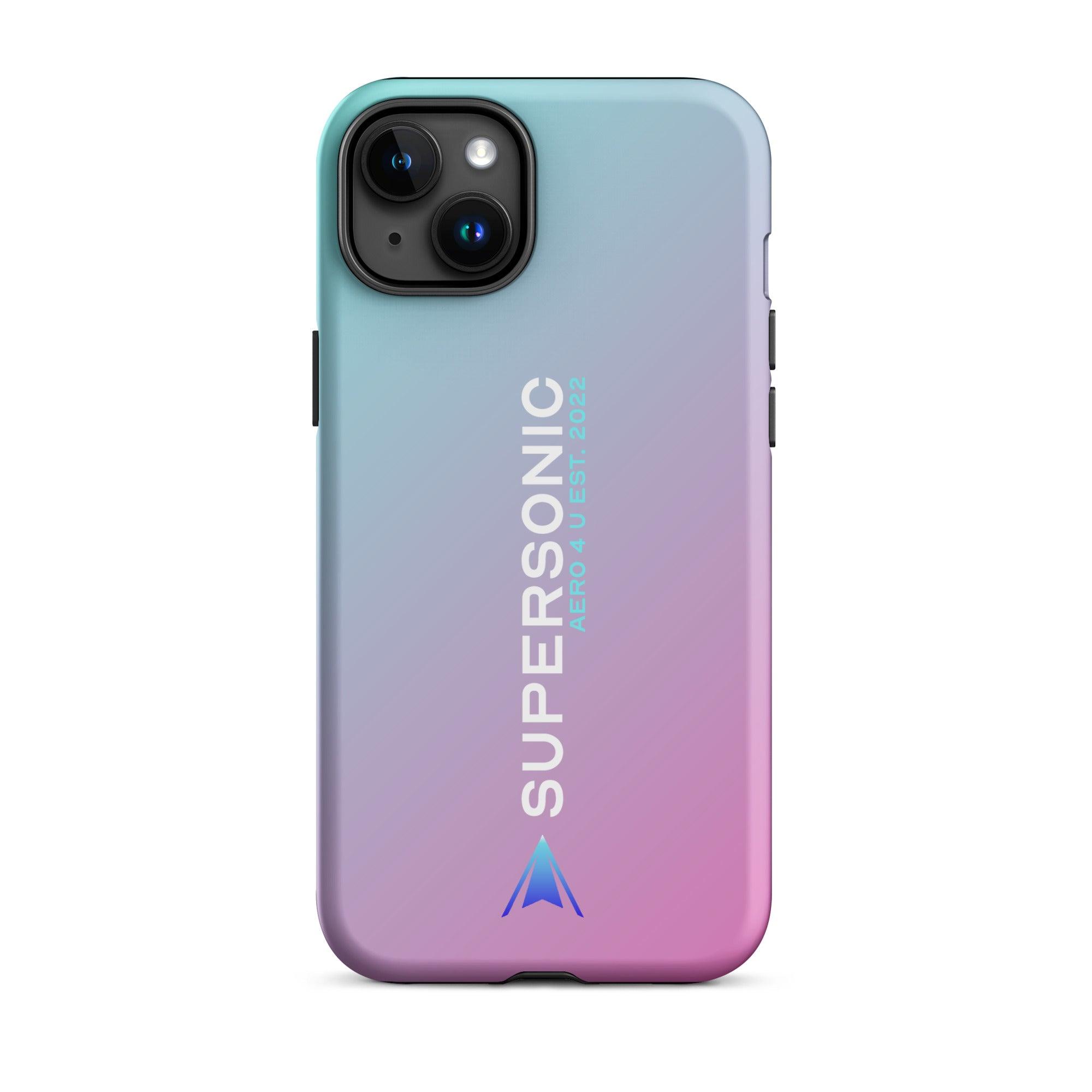 Aviation FIRST CLASS iPhone Hülle - Supersonic Edition Gradient | Airline Case iPhone 15 Plus für Piloten, Crews, Kinder & Planespotter made by SUPERSONIC aero 4U