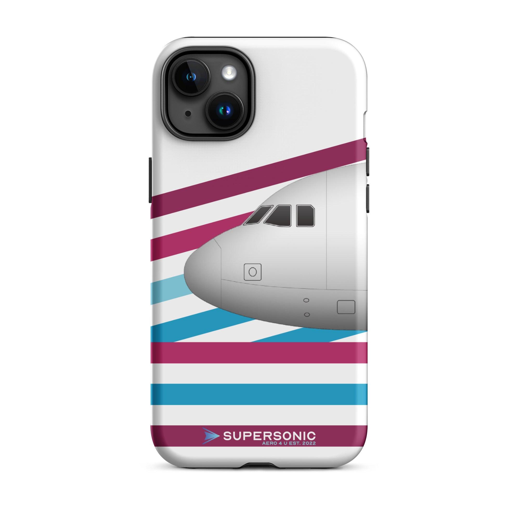 Aviation FIRST CLASS iPhone Hülle - Airbus A320 DUS Edition | Airline Case iPhone 15 Plus für Piloten, Crews, Kinder & Planespotter made by SUPERSONIC aero 4U