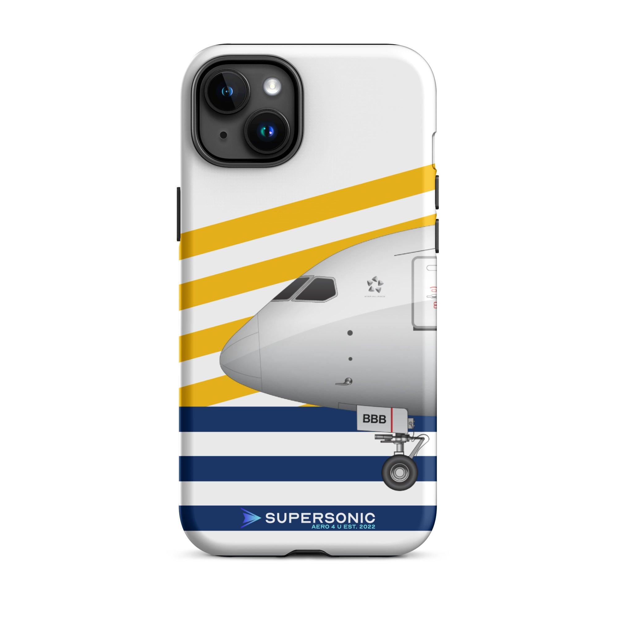 Aviation FIRST CLASS iPhone Hülle - Boeing 787 Dreamliner FRA Edition iPhone 15 Plus für Piloten, Crews, Kinder & Planespotter made by SUPERSONIC aero 4U