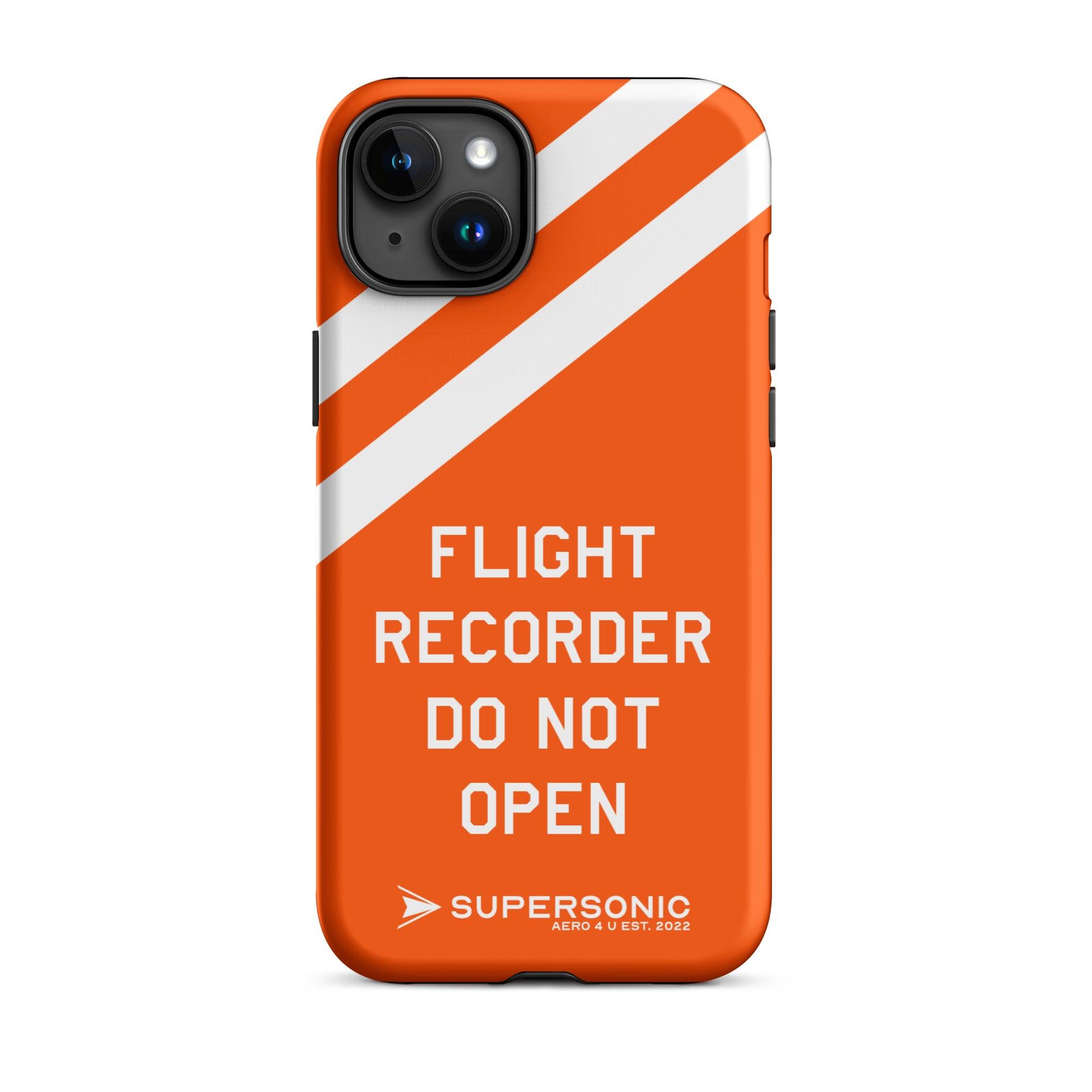 Aviation FIRST CLASS iPhone Schutzhülle - Flight Recorder Edition | Premium Aviation Case iPhone 15 Plus für Piloten, Crews, Kinder & Planespotter made by SUPERSONIC aero 4U