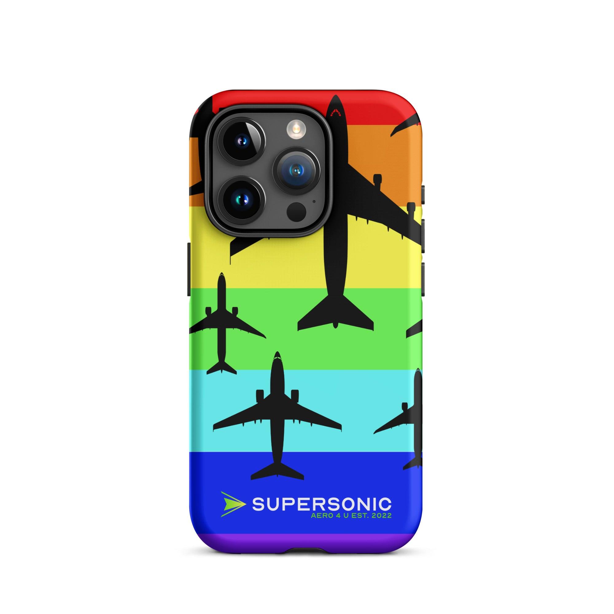 Aviation 🌈 PRIDE AVIATION iPhone Case | Love is Love Edition ✈️ iPhone 15 Pro für Piloten, Crews, Kinder & Planespotter made by SUPERSONIC aero 4U