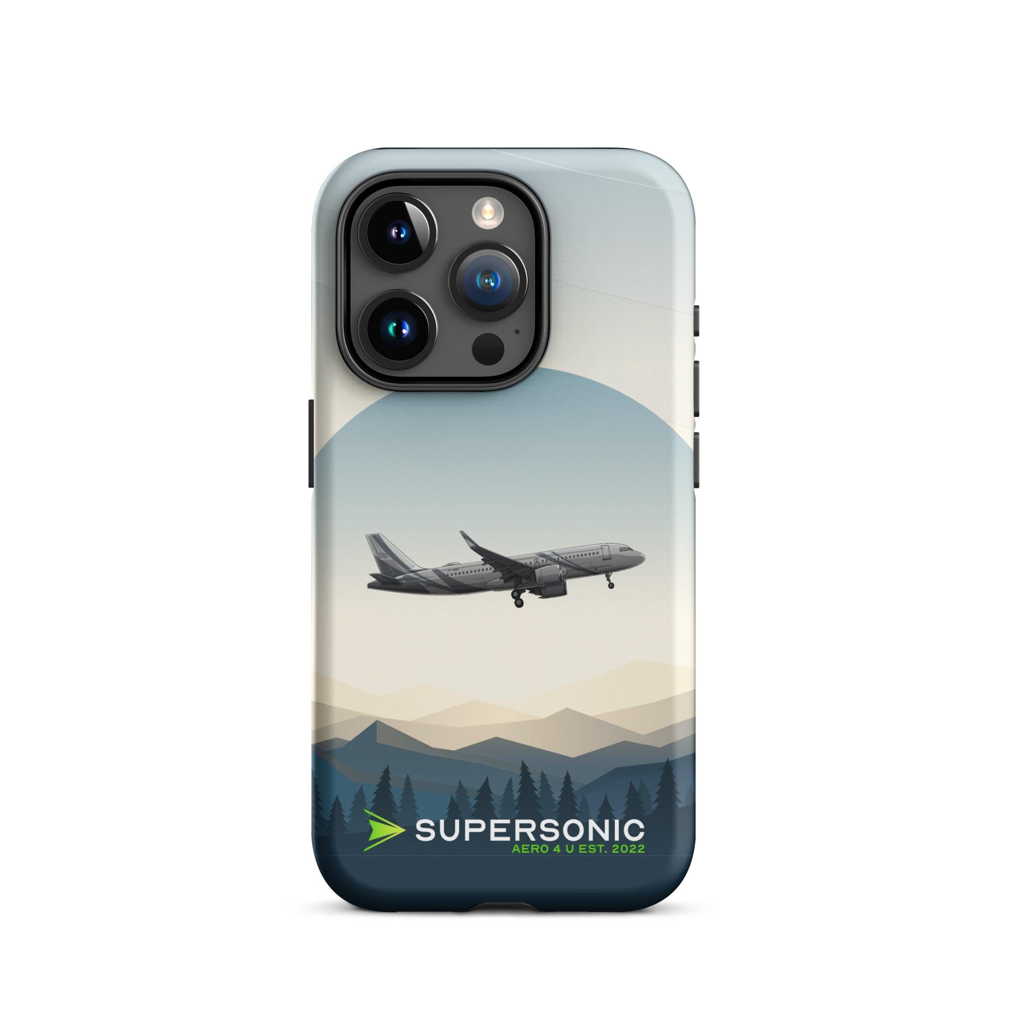 Aviation FIRST CLASS iPhone Hülle - Airbus A320 Approach | VIP Aviation Case iPhone 15 Pro für Piloten, Crews, Kinder & Planespotter made by SUPERSONIC aero 4U