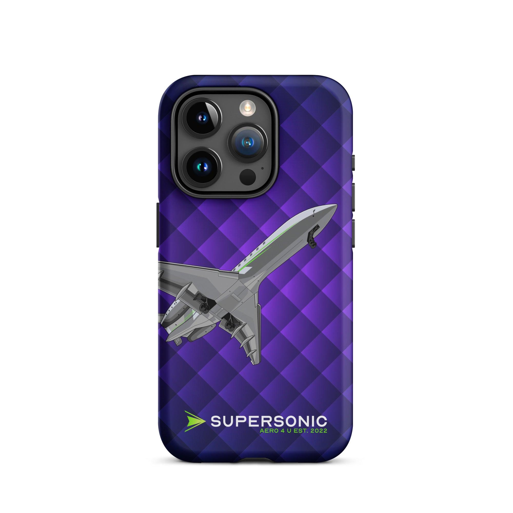 Aviation FIRST CLASS iPhone Schutzhülle - Business Jet Edition | Jetset Case iPhone 15 Pro für Piloten, Crews, Kinder & Planespotter made by SUPERSONIC aero 4U
