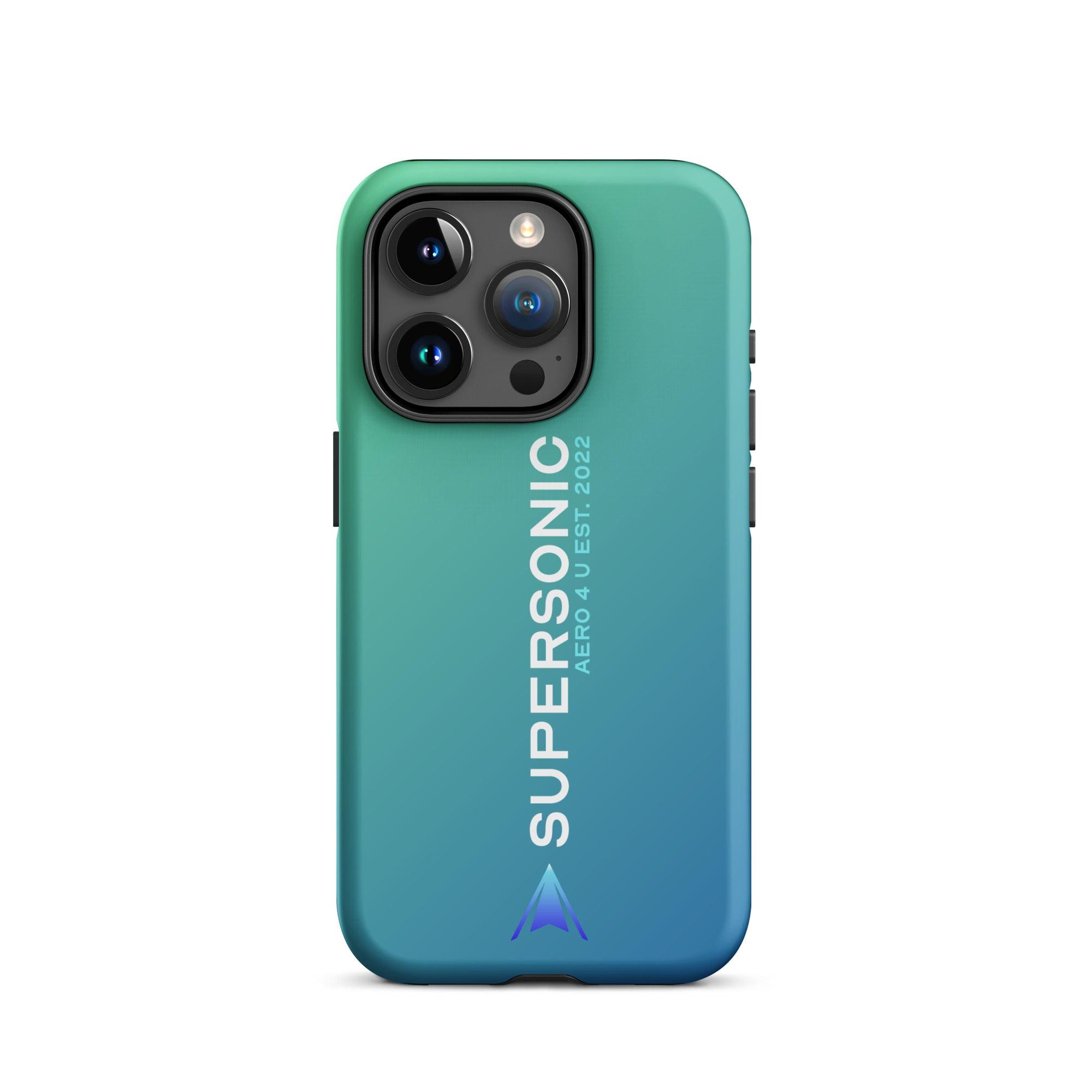 Aviation FIRST CLASS iPhone Schutzhülle - Supersonic Edition Gradient | Premium Aviation Case iPhone 15 Pro für Piloten, Crews, Kinder & Planespotter made by SUPERSONIC aero 4U