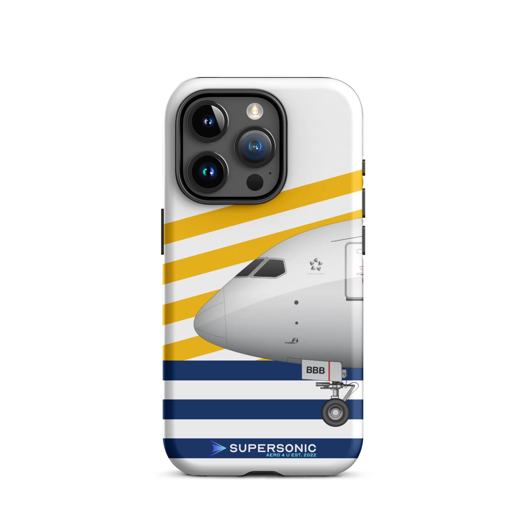 Aviation FIRST CLASS iPhone Hülle - Boeing 787 Dreamliner FRA Edition iPhone 15 Pro für Piloten, Crews, Kinder & Planespotter made by SUPERSONIC aero 4U
