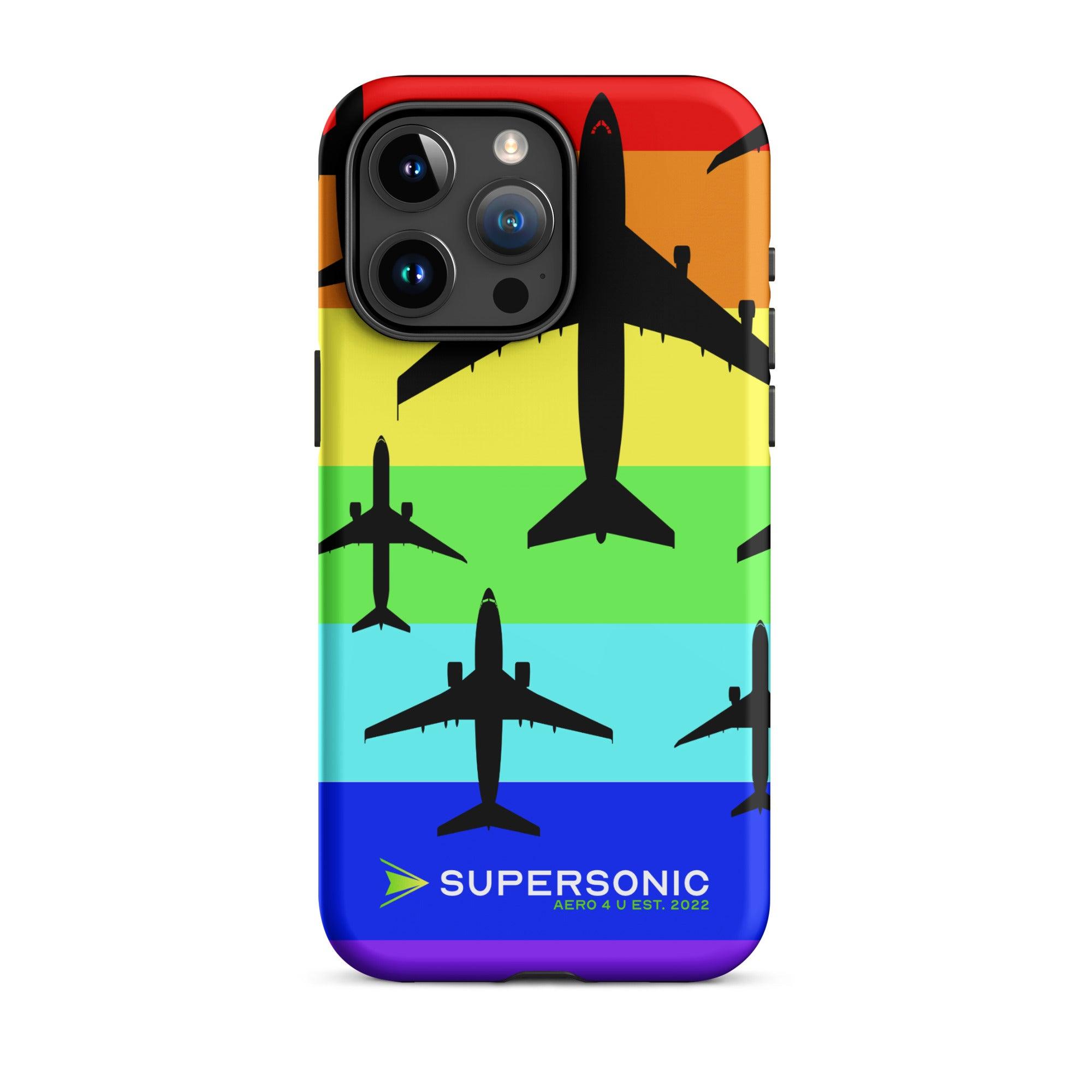 Aviation 🌈 PRIDE AVIATION iPhone Case | Love is Love Edition ✈️ iPhone 15 Pro Max für Piloten, Crews, Kinder & Planespotter made by SUPERSONIC aero 4U