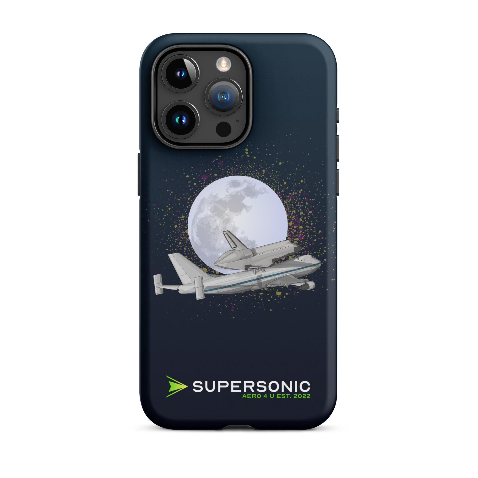 Aviation FIRST CLASS iPhone Hülle - Boeing 747 NASA - Space Shuttle Edition iPhone 15 Pro Max für Piloten, Crews, Kinder & Planespotter made by SUPERSONIC aero 4U