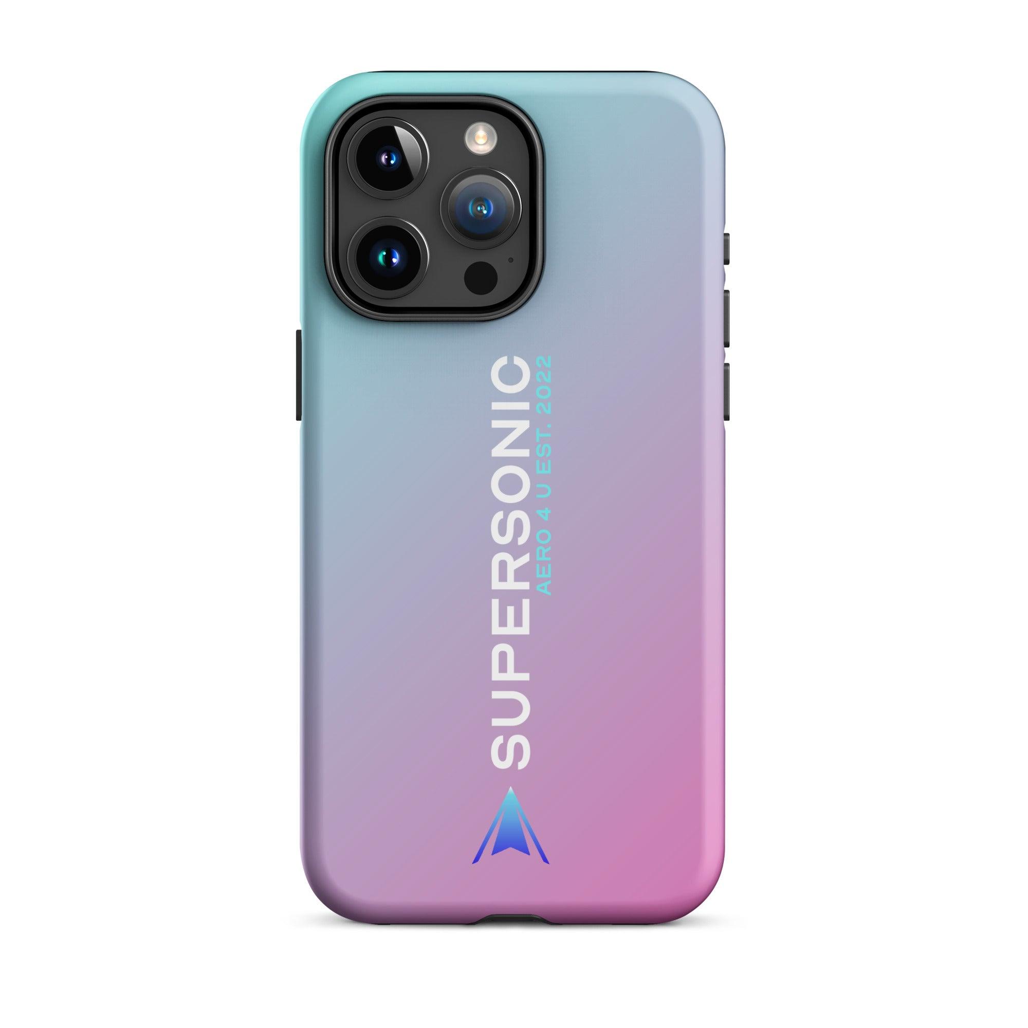 Aviation FIRST CLASS iPhone Hülle - Supersonic Edition Gradient | Airline Case iPhone 15 Pro Max für Piloten, Crews, Kinder & Planespotter made by SUPERSONIC aero 4U