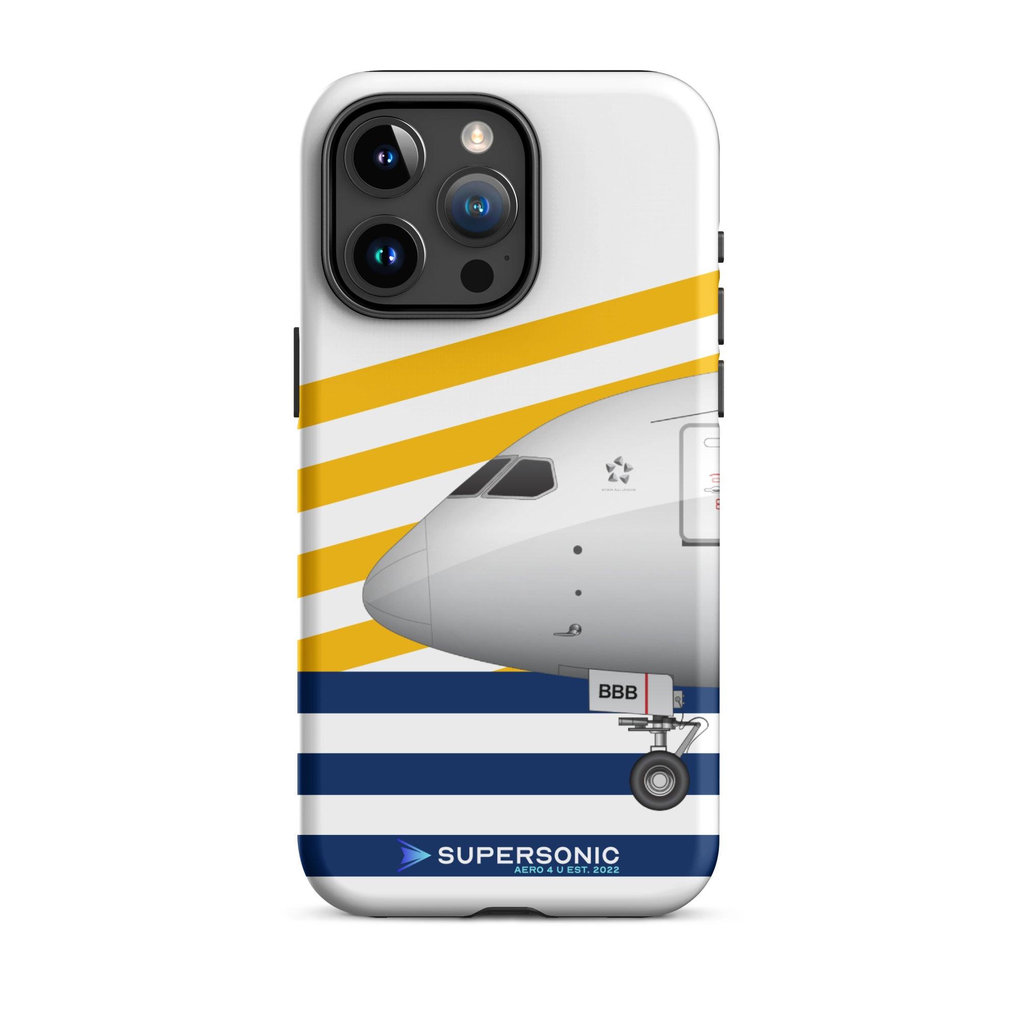 Aviation FIRST CLASS iPhone Hülle - Boeing 787 Dreamliner FRA Edition iPhone 15 Pro Max für Piloten, Crews, Kinder & Planespotter made by SUPERSONIC aero 4U
