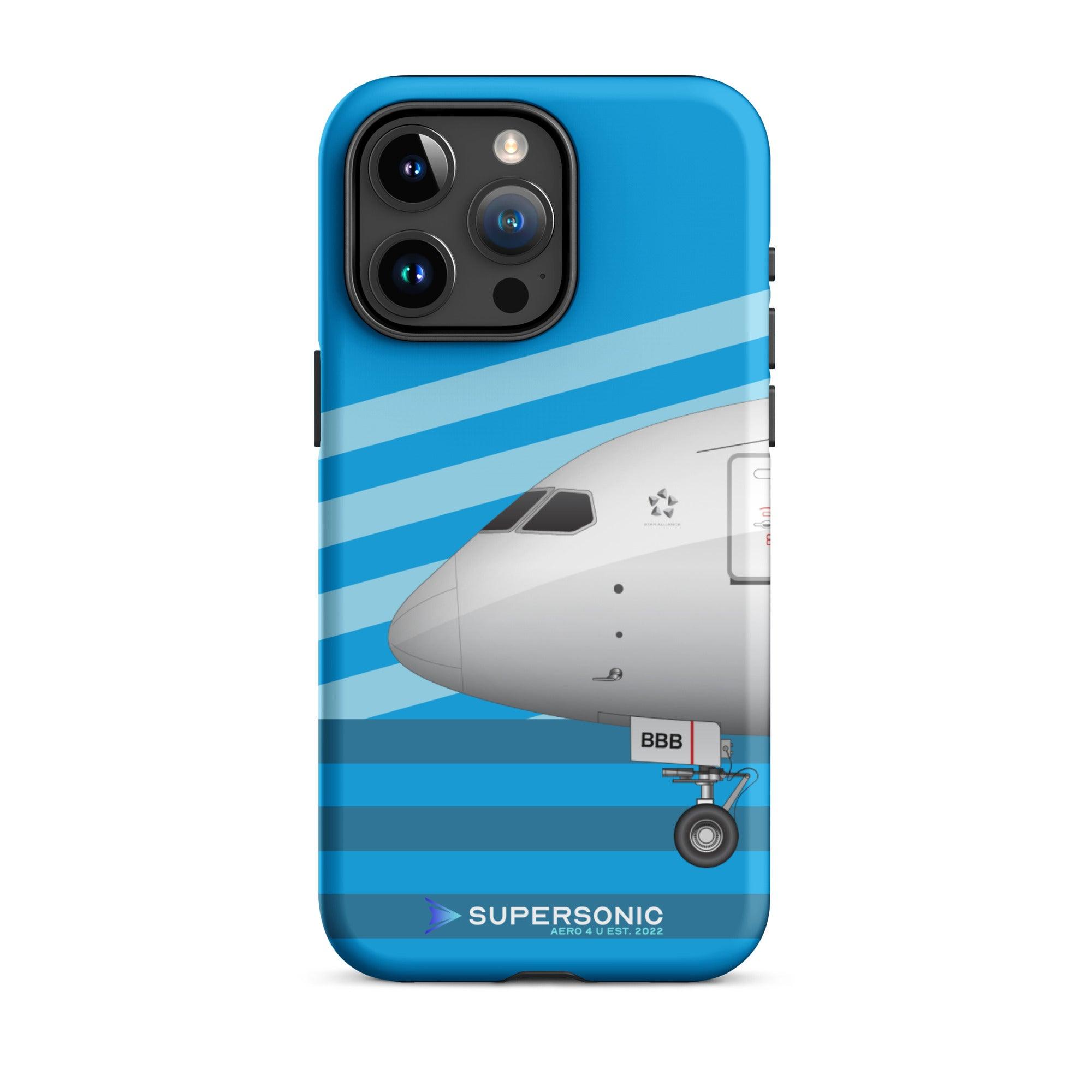 Aviation FIRST CLASS iPhone Hülle - Boeing 787 Dreamliner AMS Edition | Boeinglovers iPhone 15 Pro Max für Piloten, Crews, Kinder & Planespotter made by SUPERSONIC aero 4U