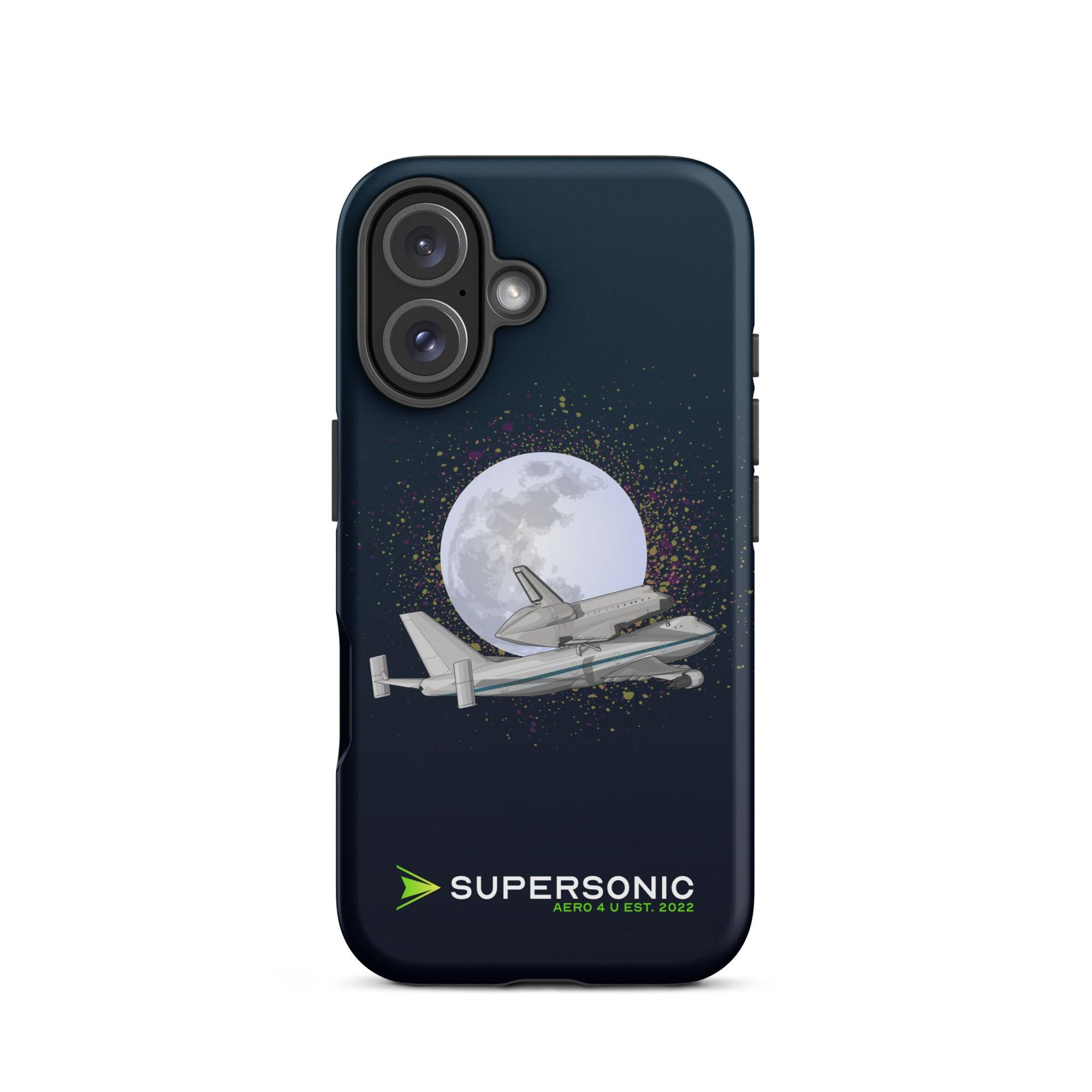 Aviation FIRST CLASS iPhone Hülle - Boeing 747 NASA - Space Shuttle Edition iPhone 16 für Piloten, Crews, Kinder & Planespotter made by SUPERSONIC aero 4U