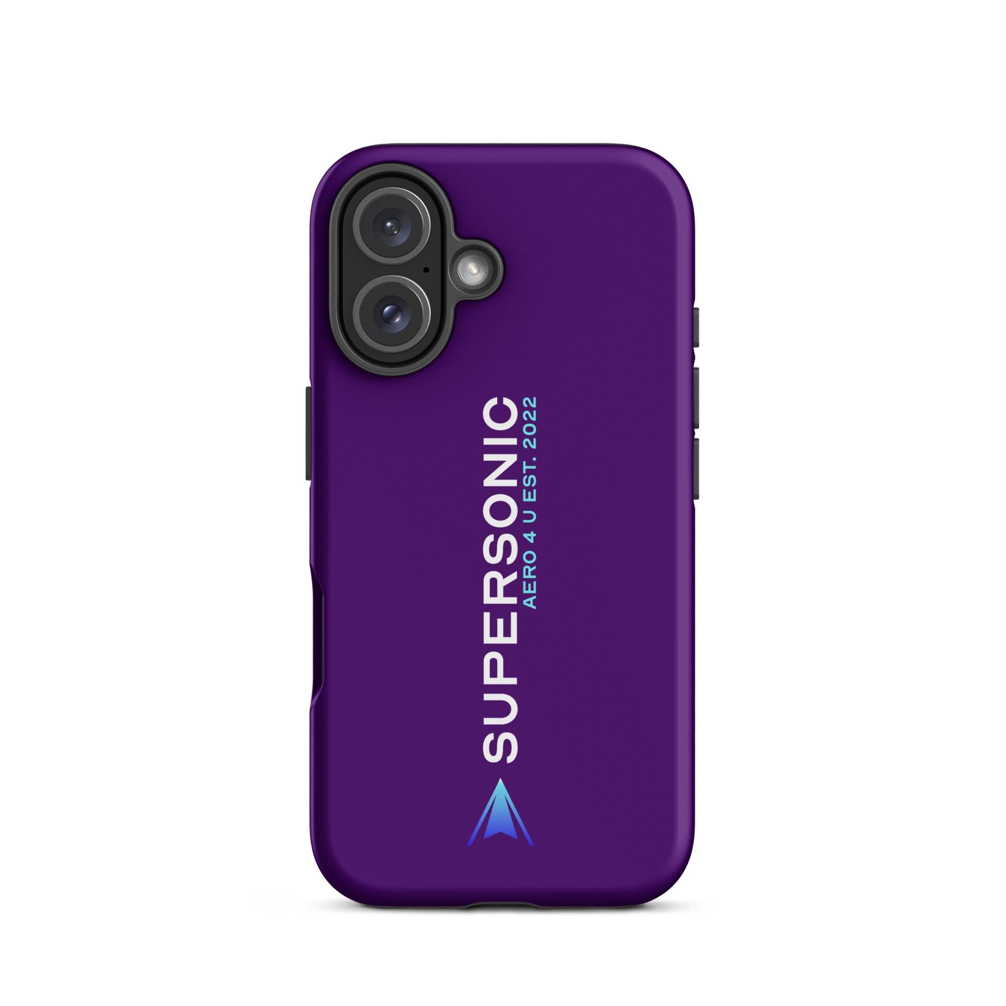 Aviation FIRST CLASS iPhone Schutzhülle - Supersonic Edition lila | Pilot Case iPhone 16 für Piloten, Crews, Kinder & Planespotter made by SUPERSONIC aero 4U