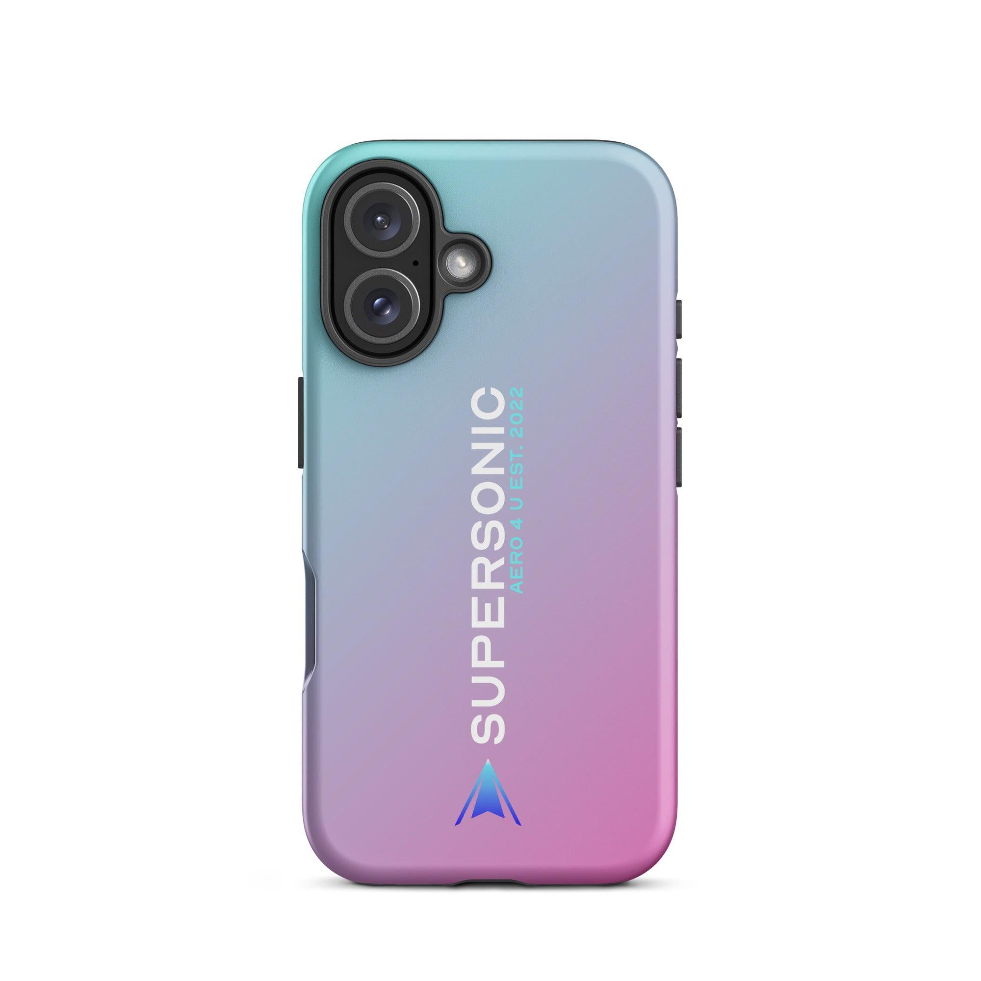 Aviation FIRST CLASS iPhone Hülle - Supersonic Edition Gradient | Airline Case iPhone 16 für Piloten, Crews, Kinder & Planespotter made by SUPERSONIC aero 4U