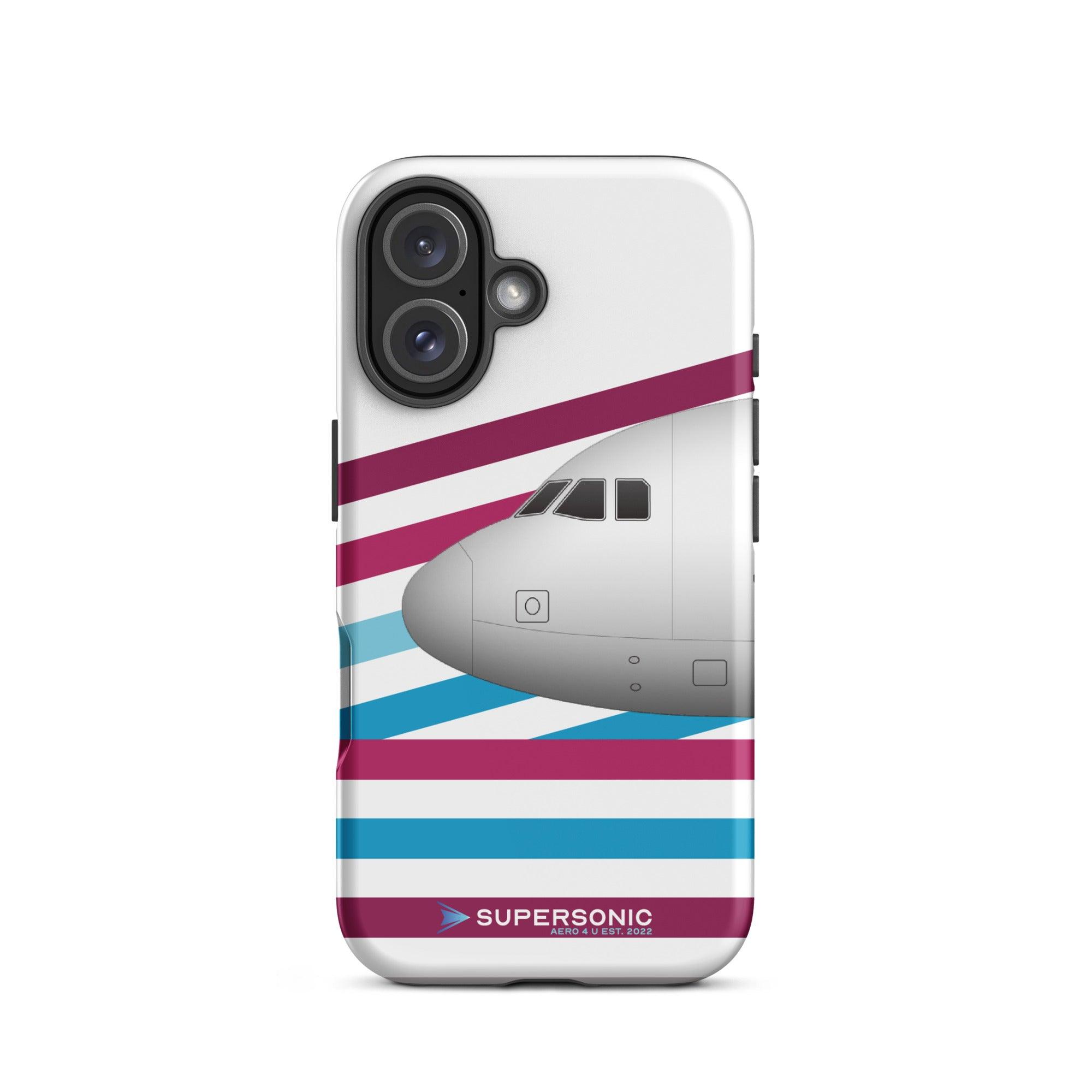 Aviation FIRST CLASS iPhone Hülle - Airbus A320 DUS Edition | Airline Case iPhone 16 für Piloten, Crews, Kinder & Planespotter made by SUPERSONIC aero 4U