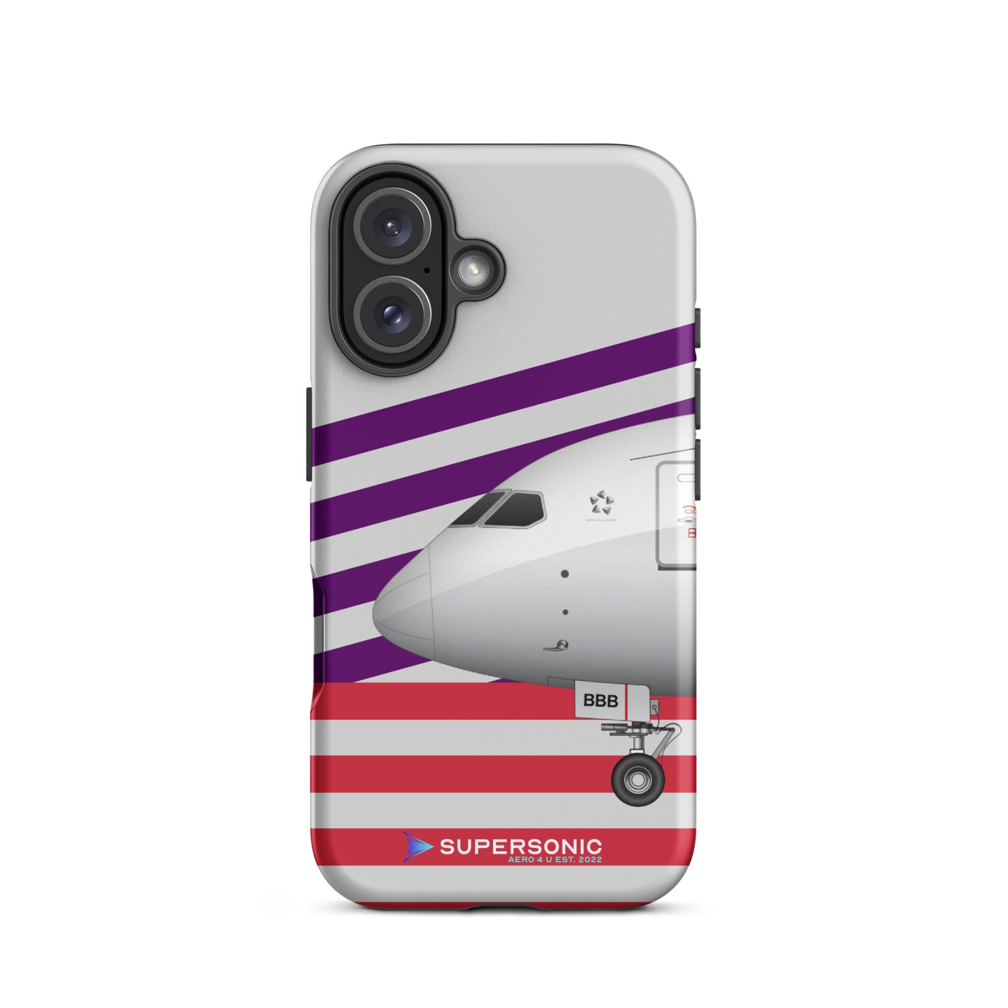 Aviation FIRST CLASS iPhone Hülle - Boeing 787 Virgin Edition | Premium Aviation Case iPhone 16 für Piloten, Crews, Kinder & Planespotter made by SUPERSONIC aero 4U