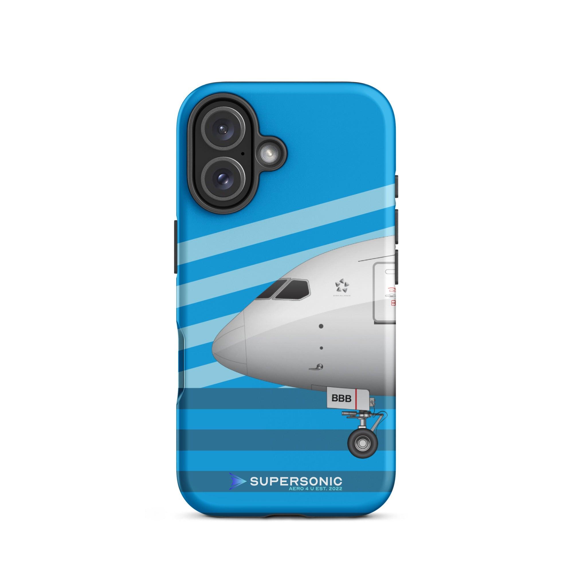 Aviation FIRST CLASS iPhone Hülle - Boeing 787 Dreamliner AMS Edition | Boeinglovers iPhone 16 für Piloten, Crews, Kinder & Planespotter made by SUPERSONIC aero 4U