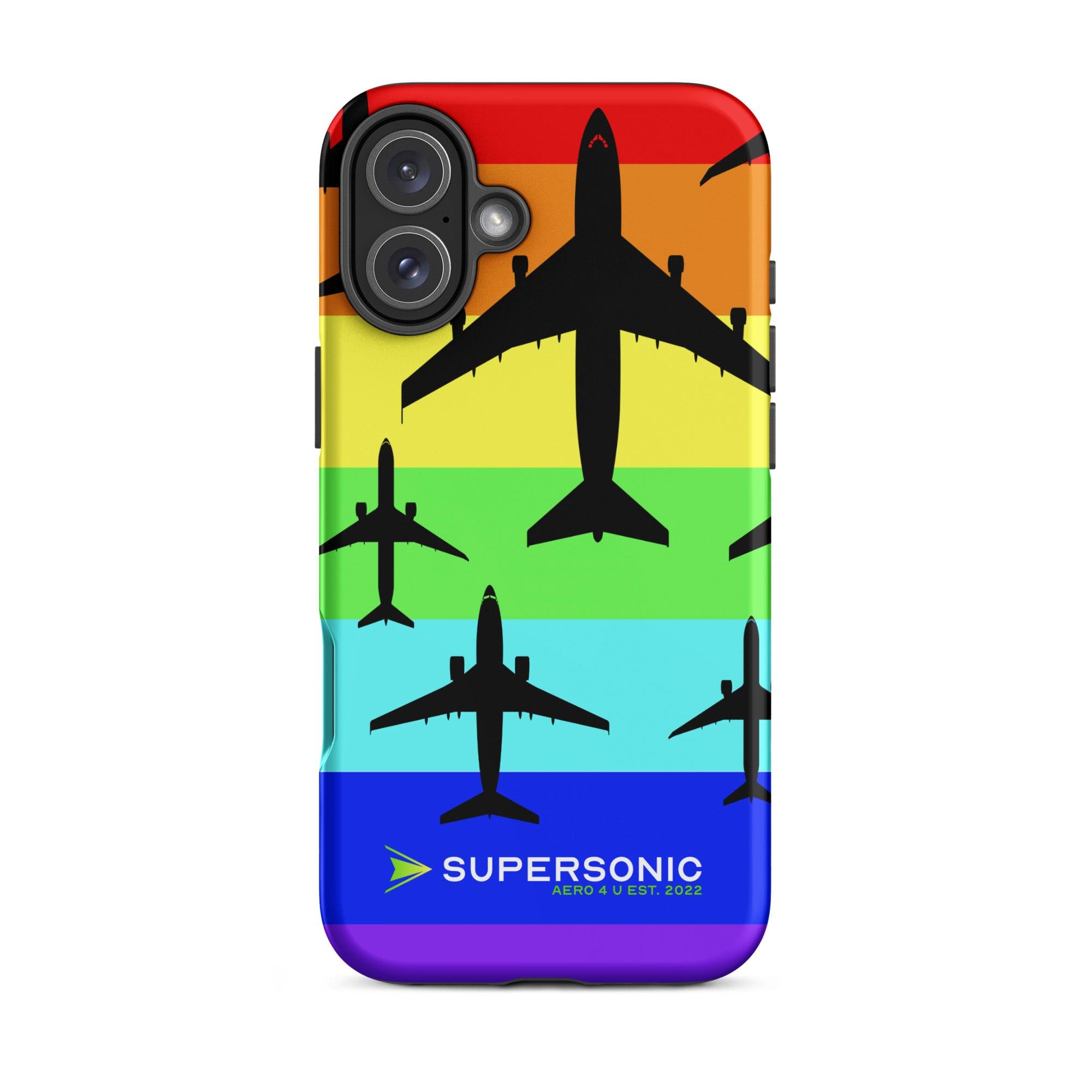 Aviation 🌈 PRIDE AVIATION iPhone Case | Love is Love Edition ✈️ iPhone 16 Plus für Piloten, Crews, Kinder & Planespotter made by SUPERSONIC aero 4U