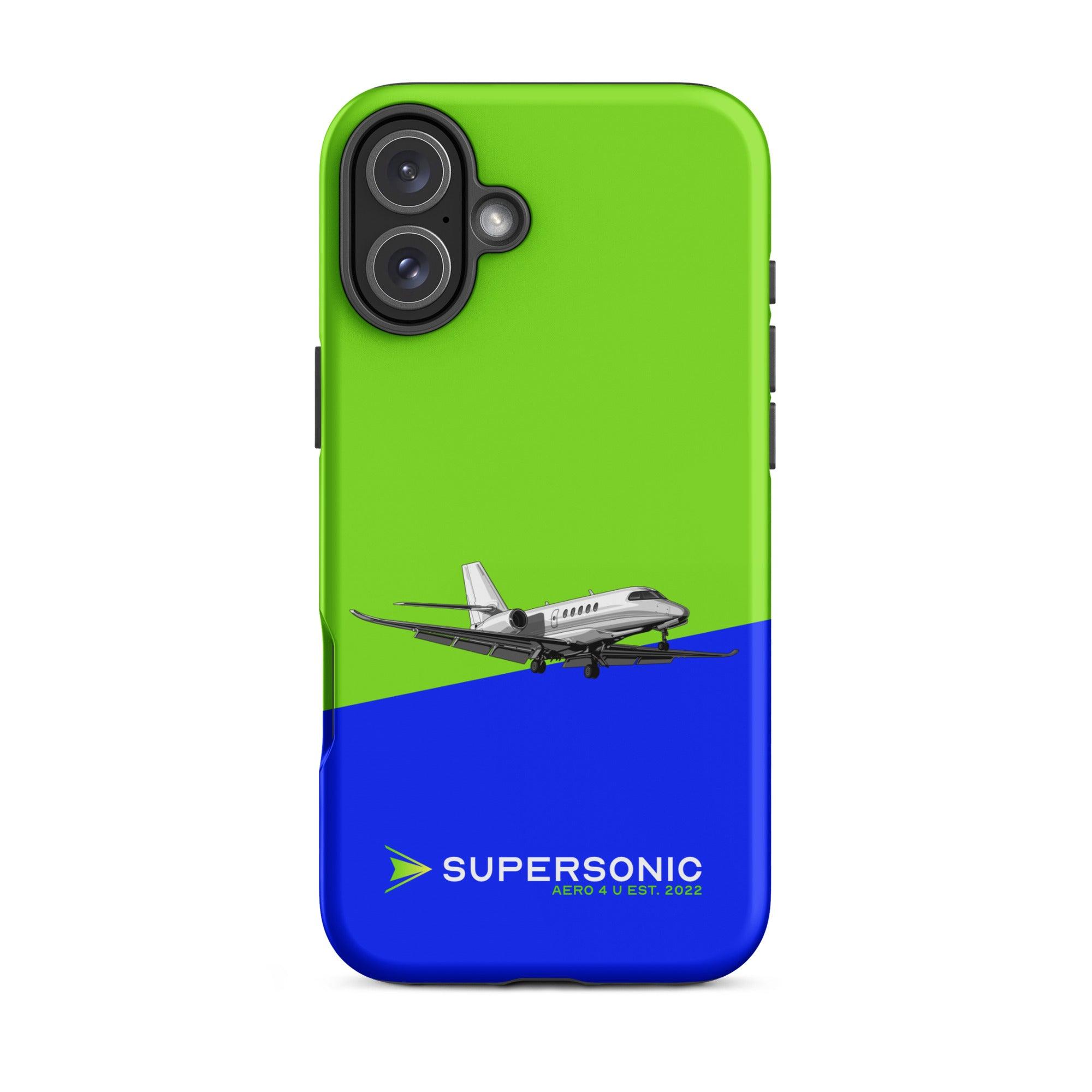 Aviation FIRST CLASS iPhone Hülle - Cessna Latitude Edition | Businessjet Case iPhone 16 Plus für Piloten, Crews, Kinder & Planespotter made by SUPERSONIC aero 4U