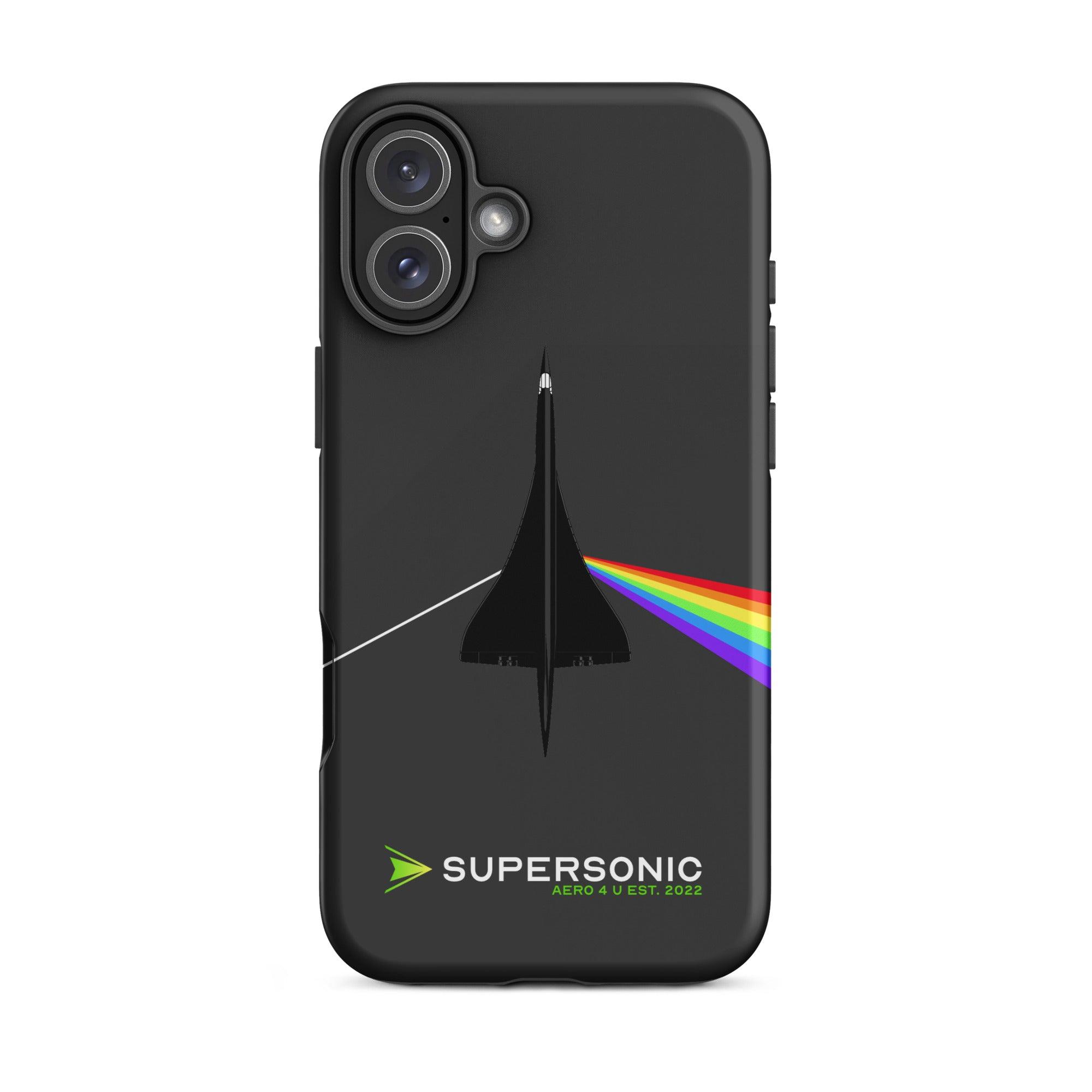 Aviation FIRST CLASS iPhone Hülle - Concorde Dark Side of Supersonic iPhone 16 Plus für Piloten, Crews, Kinder & Planespotter made by SUPERSONIC aero 4U