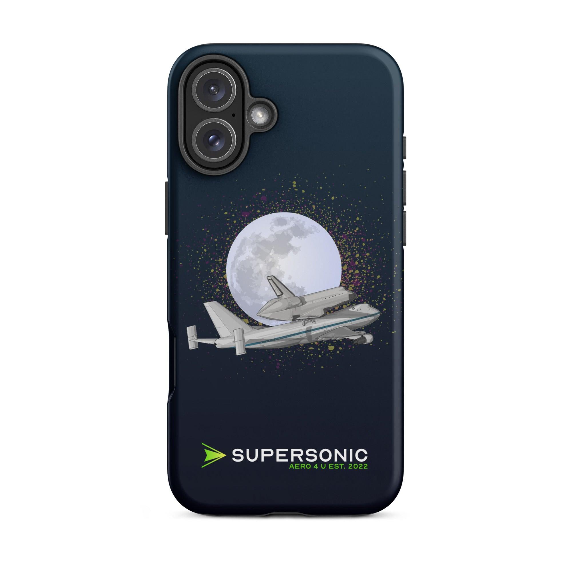 Aviation FIRST CLASS iPhone Hülle - Boeing 747 NASA - Space Shuttle Edition iPhone 16 Plus für Piloten, Crews, Kinder & Planespotter made by SUPERSONIC aero 4U