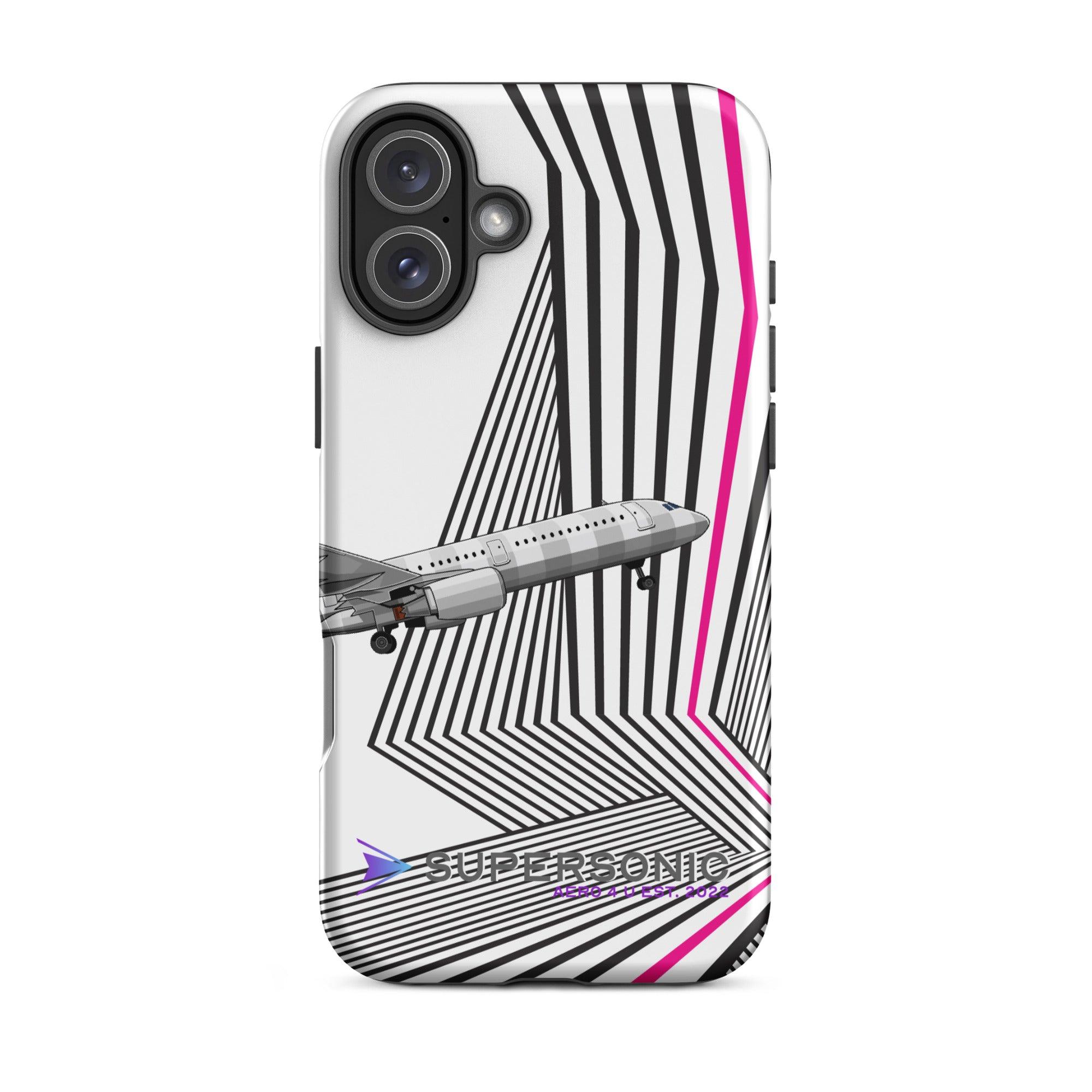 Aviation FIRST CLASS iPhone Hülle - Airbus A321 Edition | Airline Crew Case iPhone 16 Plus für Piloten, Crews, Kinder & Planespotter made by SUPERSONIC aero 4U