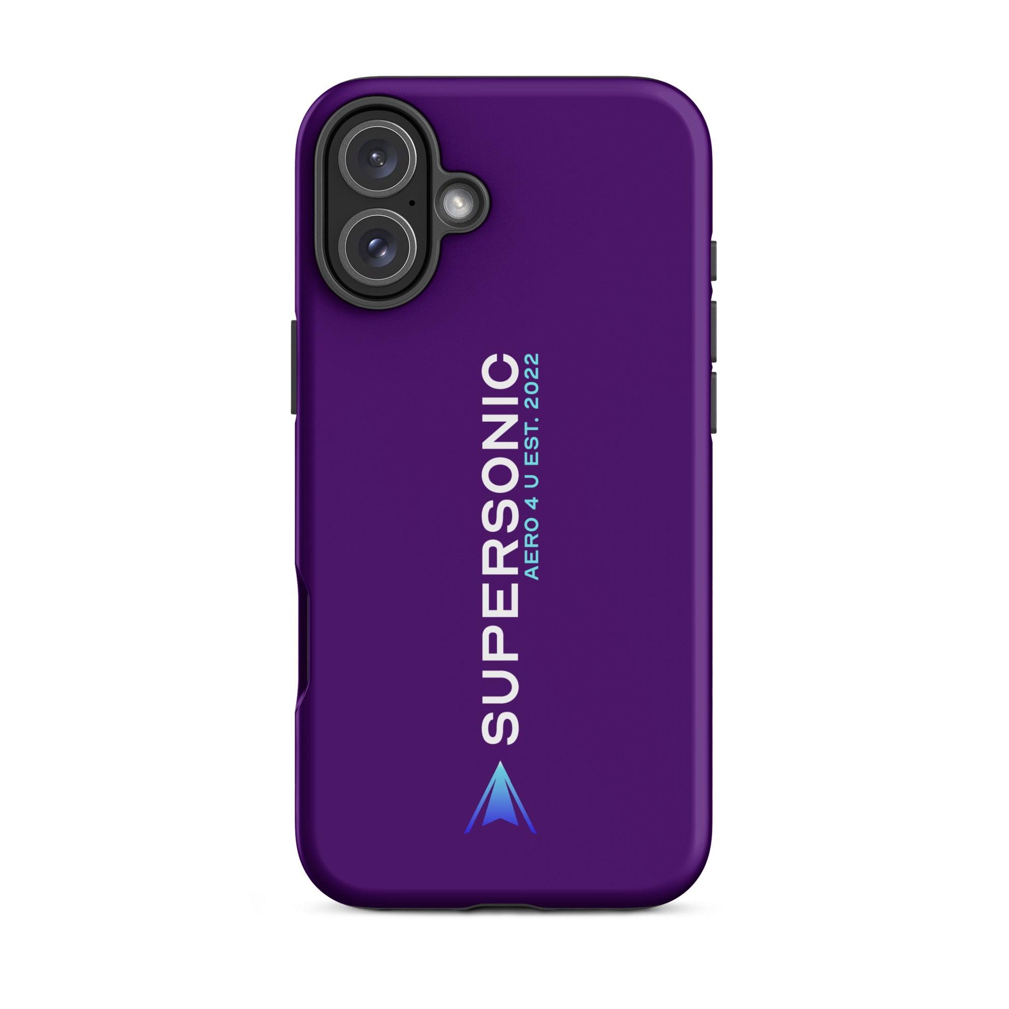 Aviation FIRST CLASS iPhone Schutzhülle - Supersonic Edition lila | Pilot Case iPhone 16 Plus für Piloten, Crews, Kinder & Planespotter made by SUPERSONIC aero 4U