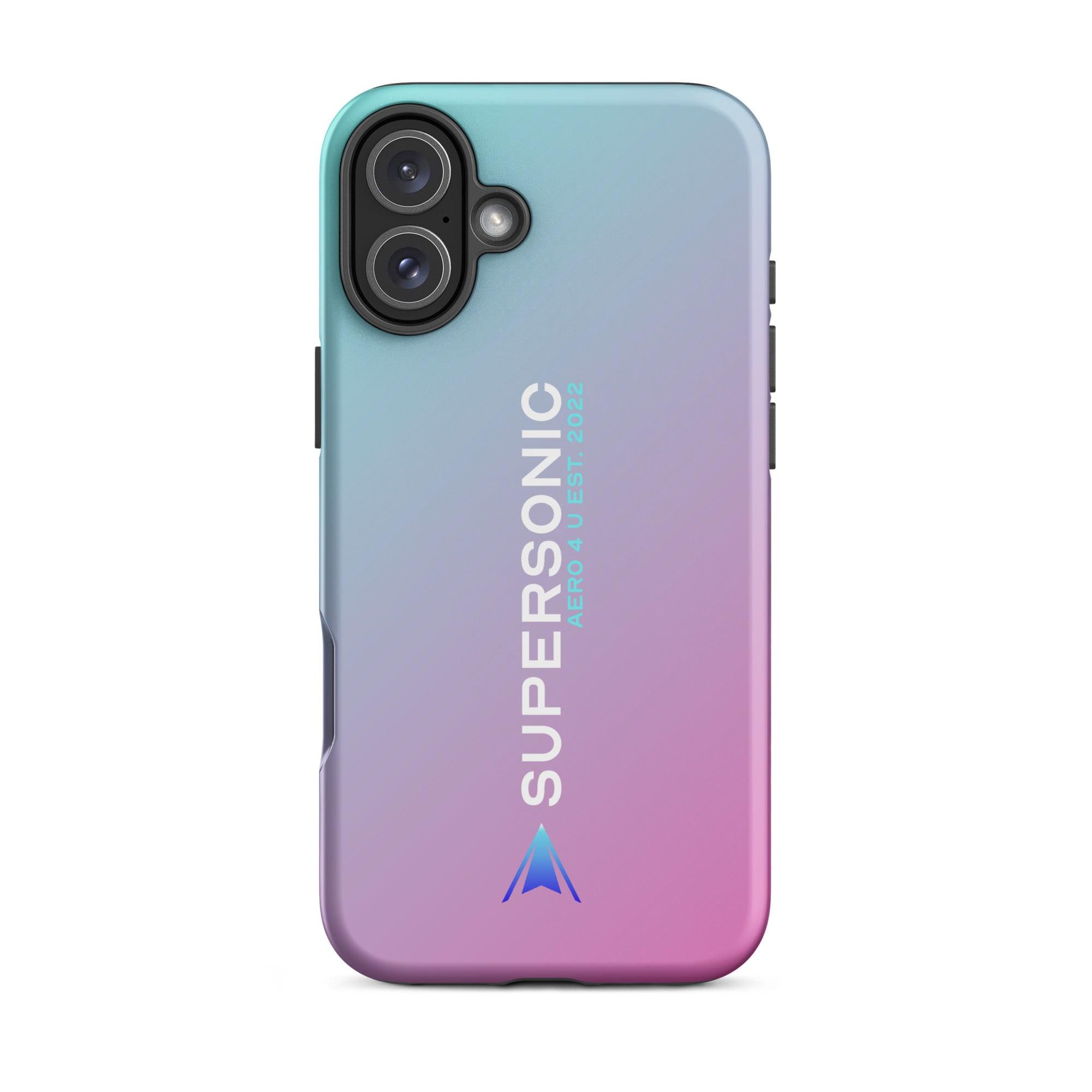 Aviation FIRST CLASS iPhone Hülle - Supersonic Edition Gradient | Airline Case iPhone 16 Plus für Piloten, Crews, Kinder & Planespotter made by SUPERSONIC aero 4U