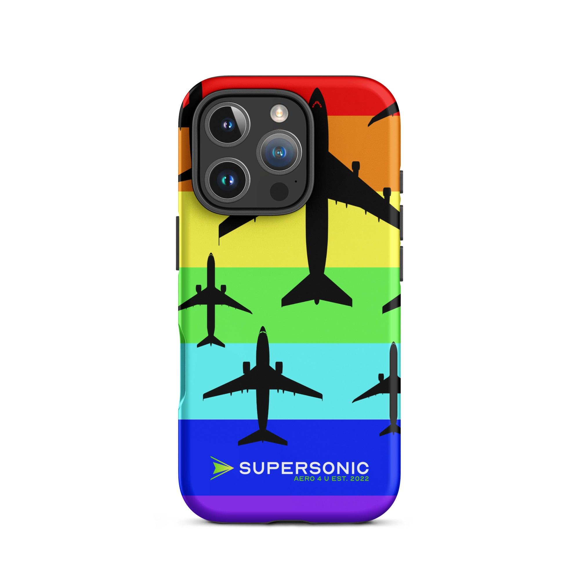 Aviation 🌈 PRIDE AVIATION iPhone Case | Love is Love Edition ✈️ iPhone 16 Pro für Piloten, Crews, Kinder & Planespotter made by SUPERSONIC aero 4U