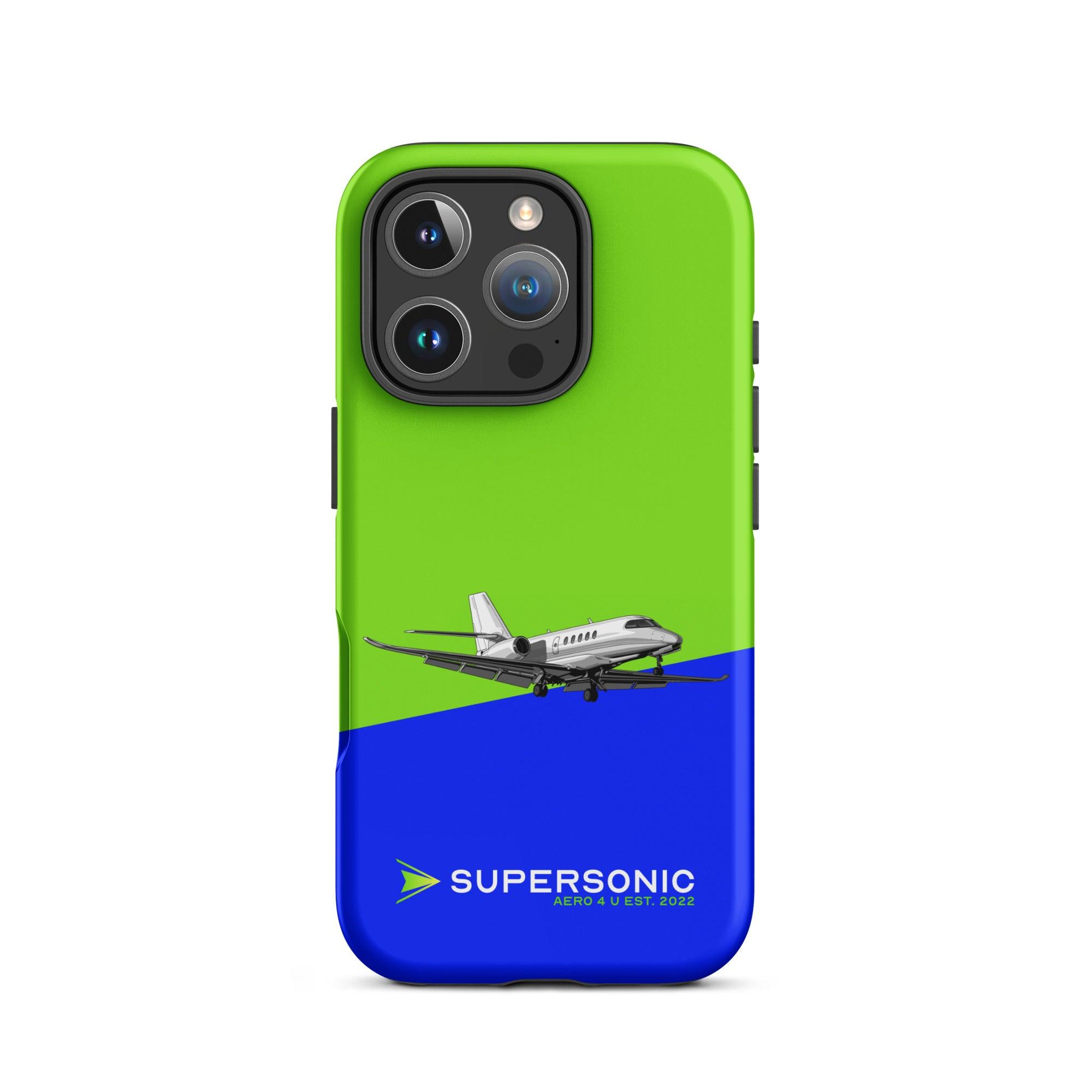 Aviation FIRST CLASS iPhone Hülle - Cessna Latitude Edition | Businessjet Case iPhone 16 Pro für Piloten, Crews, Kinder & Planespotter made by SUPERSONIC aero 4U