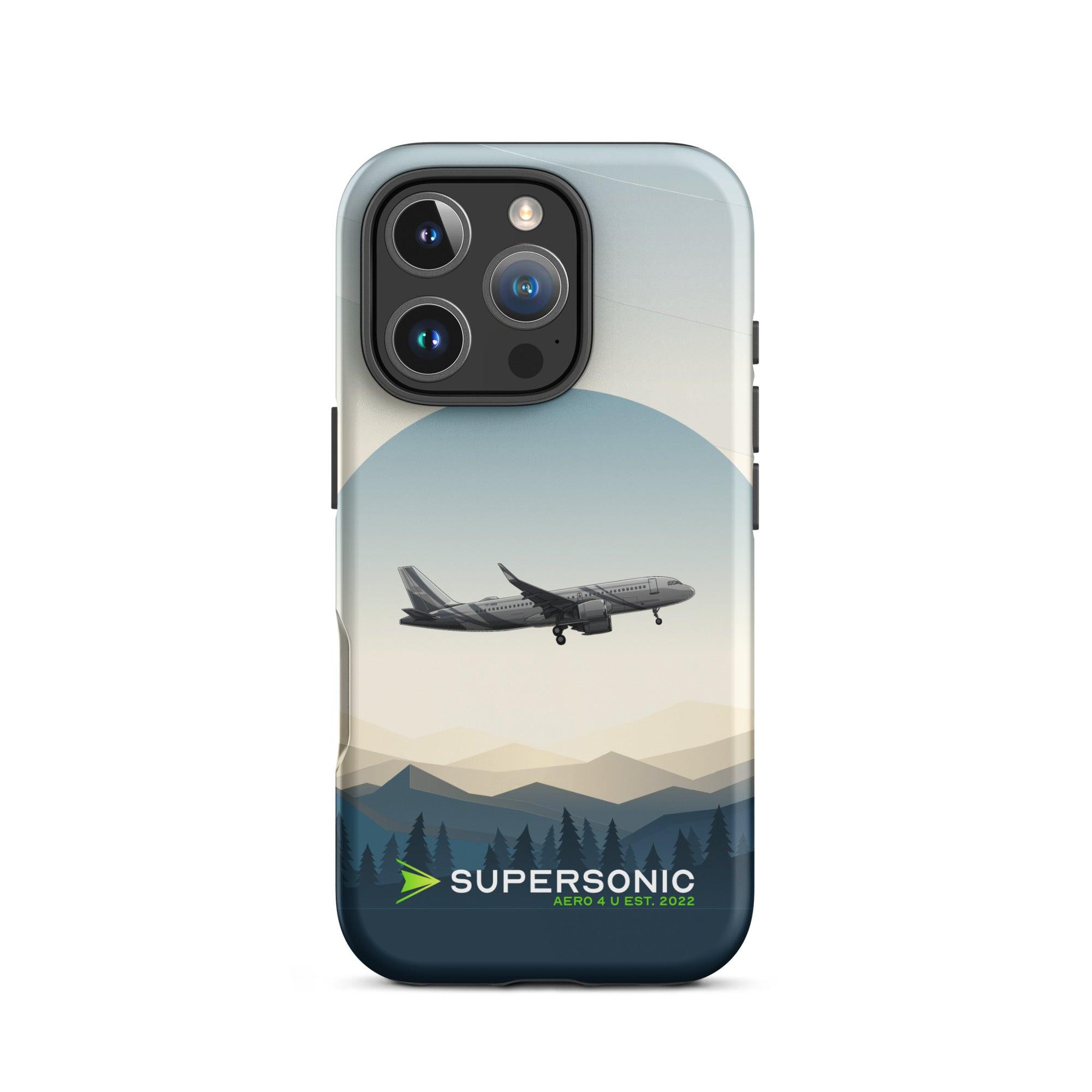 Aviation FIRST CLASS iPhone Hülle - Airbus A320 Approach | VIP Aviation Case iPhone 16 Pro für Piloten, Crews, Kinder & Planespotter made by SUPERSONIC aero 4U