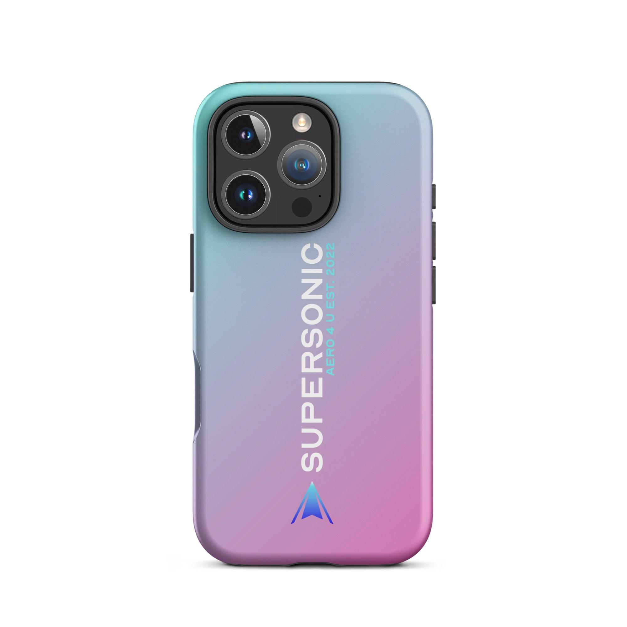 Aviation FIRST CLASS iPhone Hülle - Supersonic Edition Gradient | Airline Case iPhone 16 Pro für Piloten, Crews, Kinder & Planespotter made by SUPERSONIC aero 4U