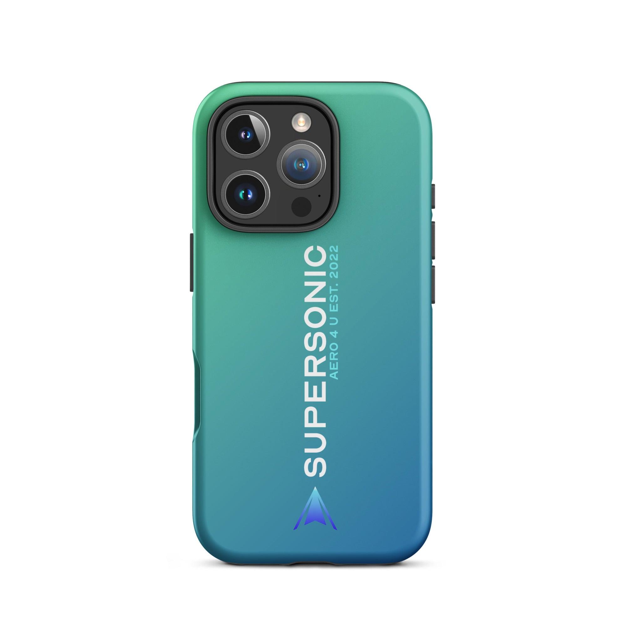 Aviation FIRST CLASS iPhone Schutzhülle - Supersonic Edition Gradient | Premium Aviation Case iPhone 16 Pro für Piloten, Crews, Kinder & Planespotter made by SUPERSONIC aero 4U