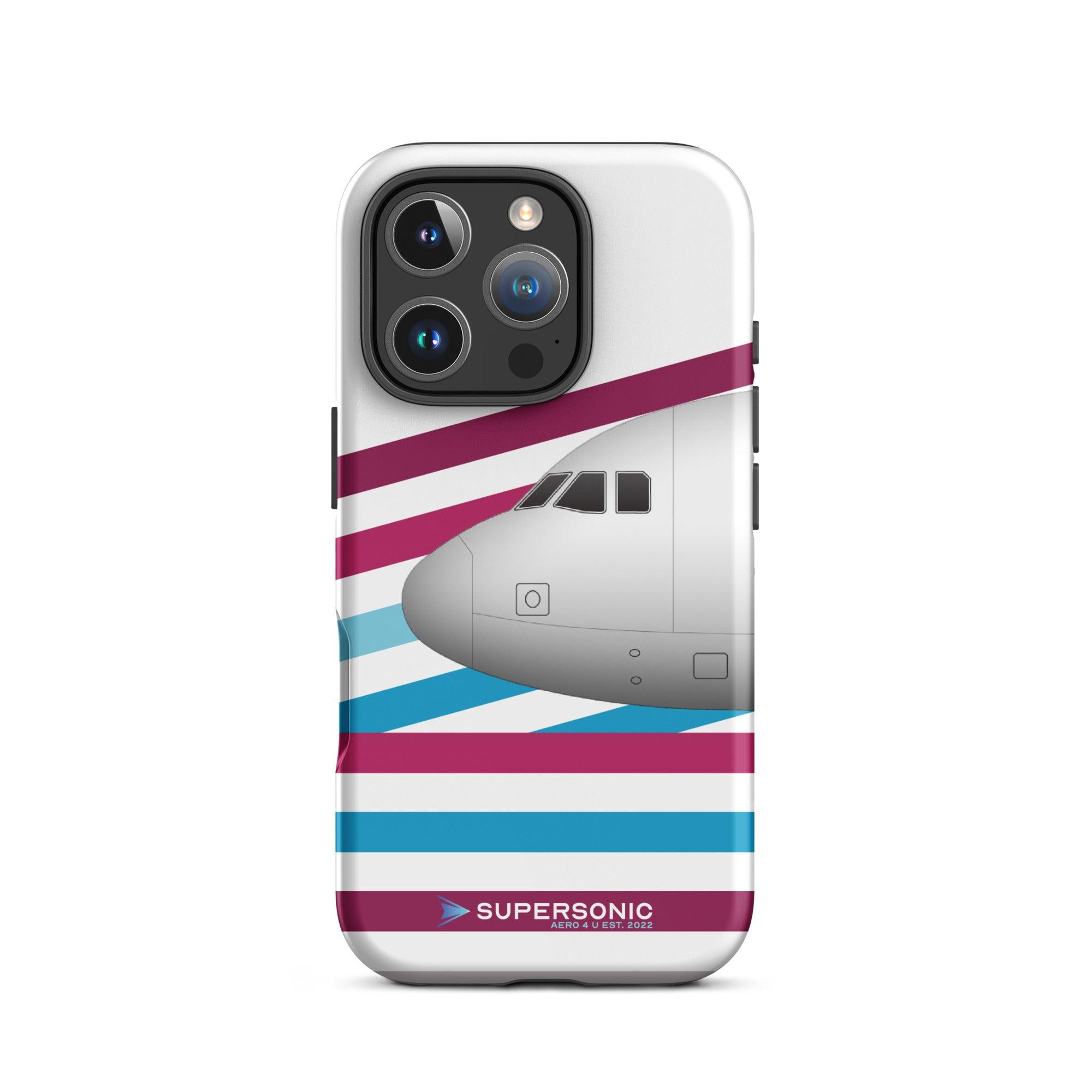 Aviation FIRST CLASS iPhone Hülle - Airbus A320 DUS Edition | Airline Case iPhone 16 Pro für Piloten, Crews, Kinder & Planespotter made by SUPERSONIC aero 4U