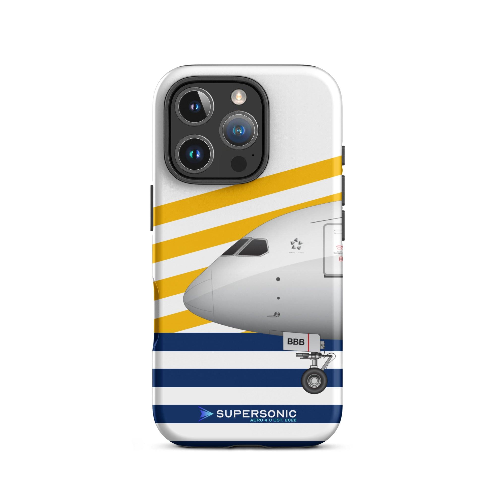 Aviation FIRST CLASS iPhone Hülle - Boeing 787 Dreamliner FRA Edition iPhone 16 Pro für Piloten, Crews, Kinder & Planespotter made by SUPERSONIC aero 4U