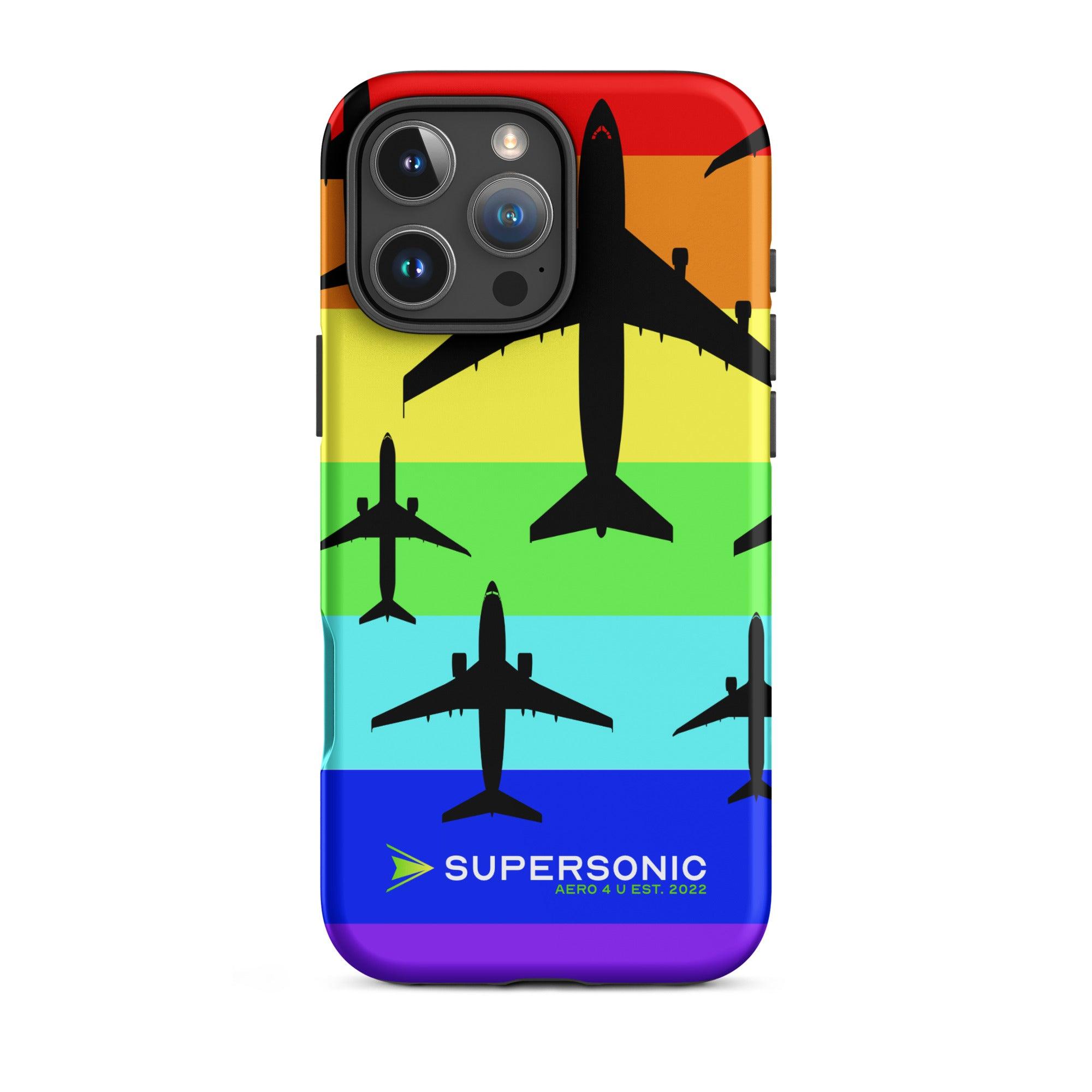 Aviation 🌈 PRIDE AVIATION iPhone Case | Love is Love Edition ✈️ iPhone 16 Pro Max für Piloten, Crews, Kinder & Planespotter made by SUPERSONIC aero 4U