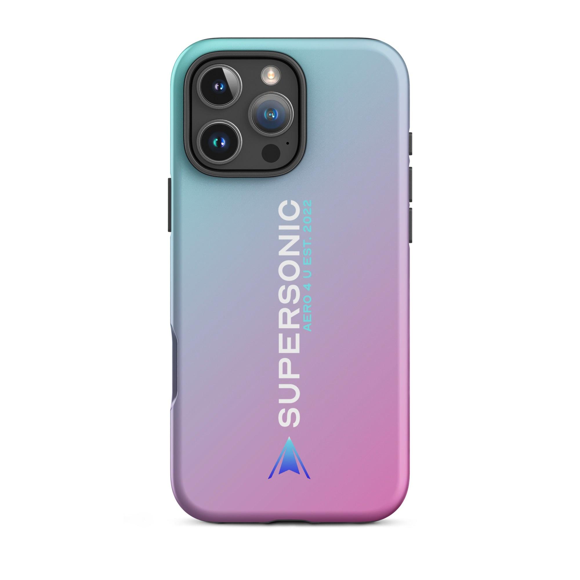 Aviation FIRST CLASS iPhone Hülle - Supersonic Edition Gradient | Airline Case iPhone 16 Pro Max für Piloten, Crews, Kinder & Planespotter made by SUPERSONIC aero 4U