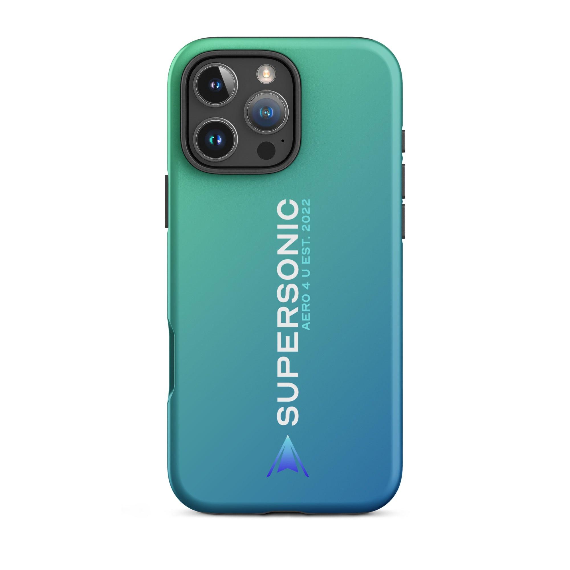 Aviation FIRST CLASS iPhone Schutzhülle - Supersonic Edition Gradient | Premium Aviation Case iPhone 16 Pro Max für Piloten, Crews, Kinder & Planespotter made by SUPERSONIC aero 4U